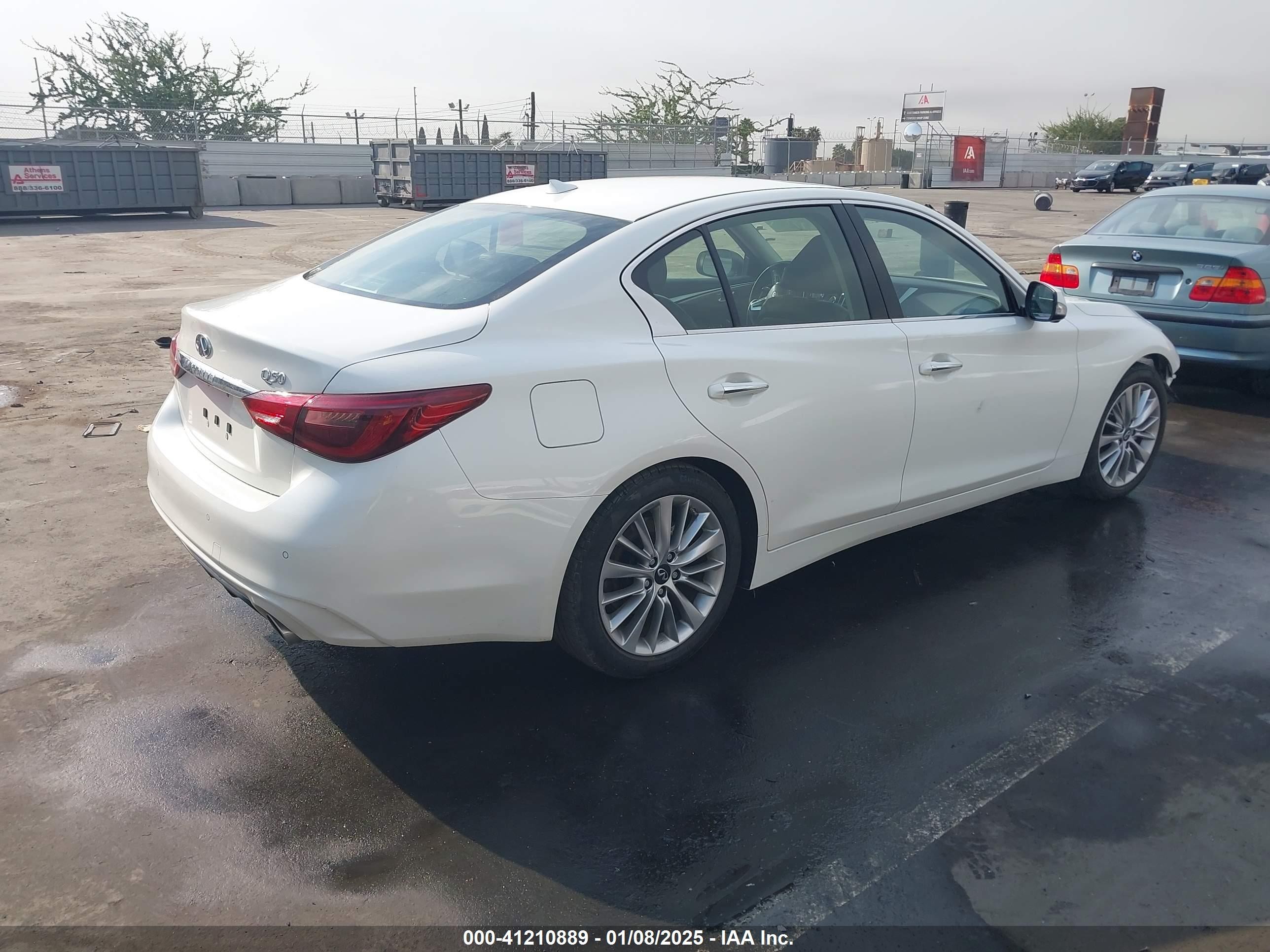 2021 Infiniti Q50 Luxe White vin: JN1EV7BP1MM705630