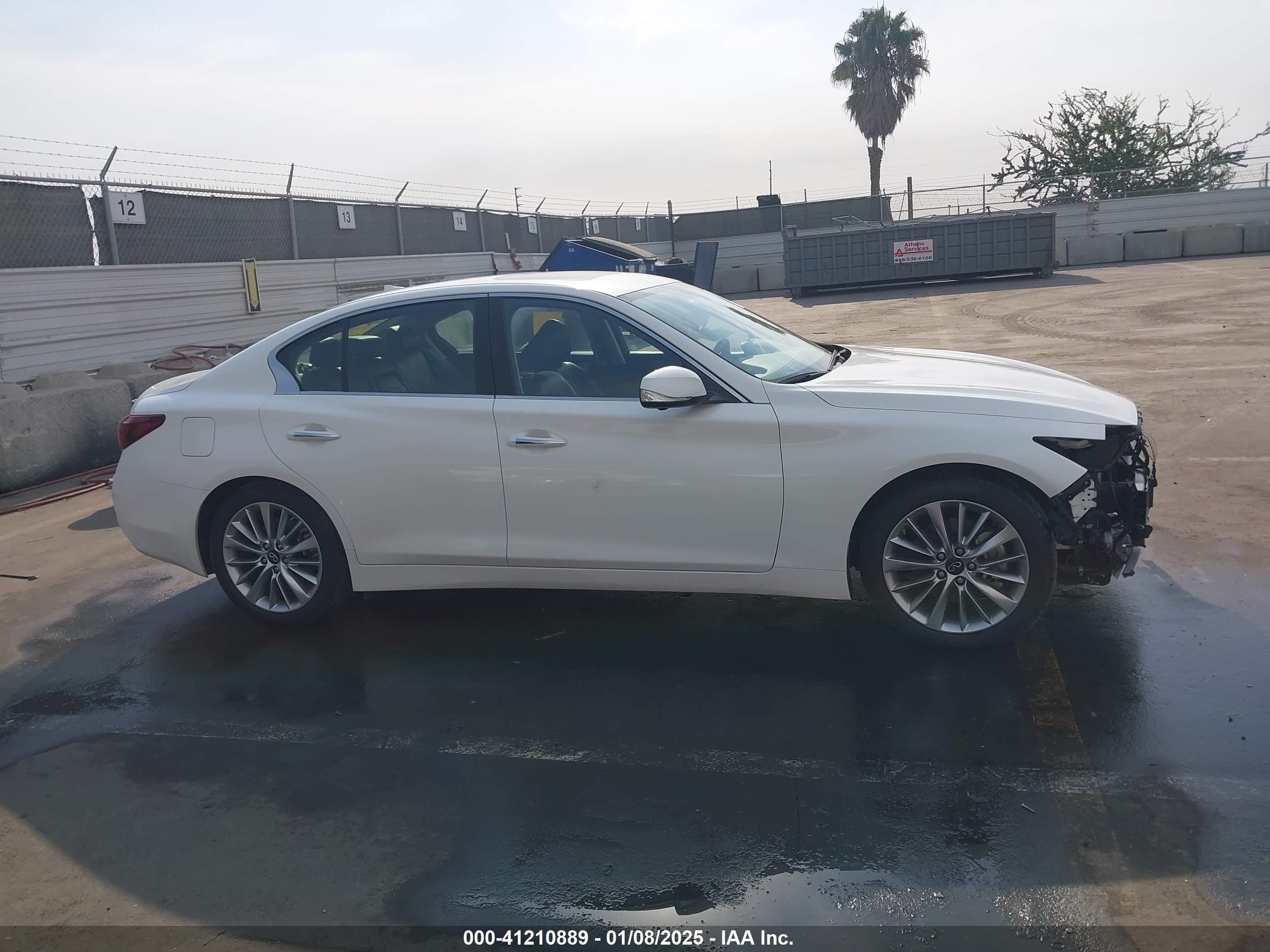 2021 Infiniti Q50 Luxe White vin: JN1EV7BP1MM705630