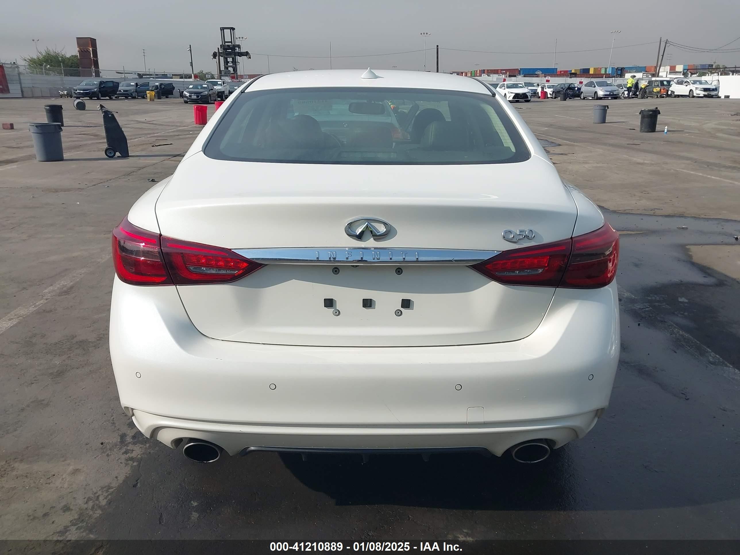 2021 Infiniti Q50 Luxe White vin: JN1EV7BP1MM705630