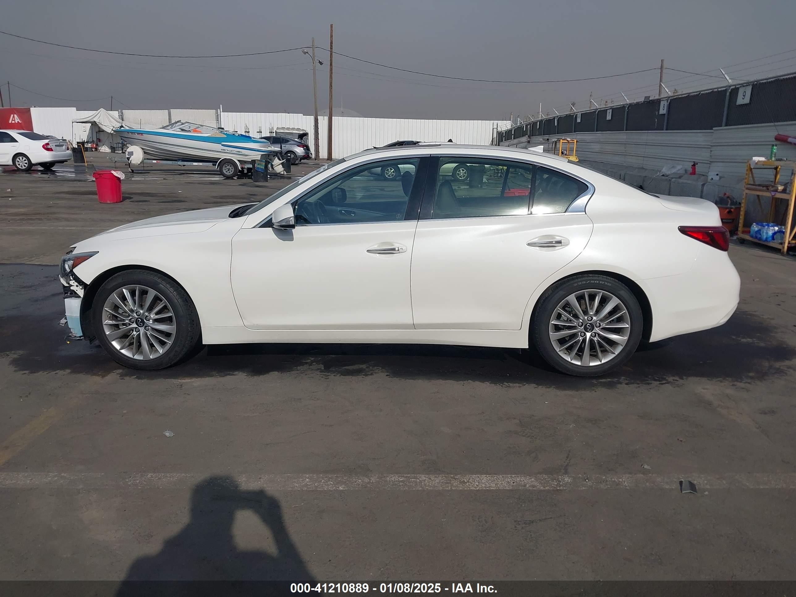 2021 Infiniti Q50 Luxe White vin: JN1EV7BP1MM705630