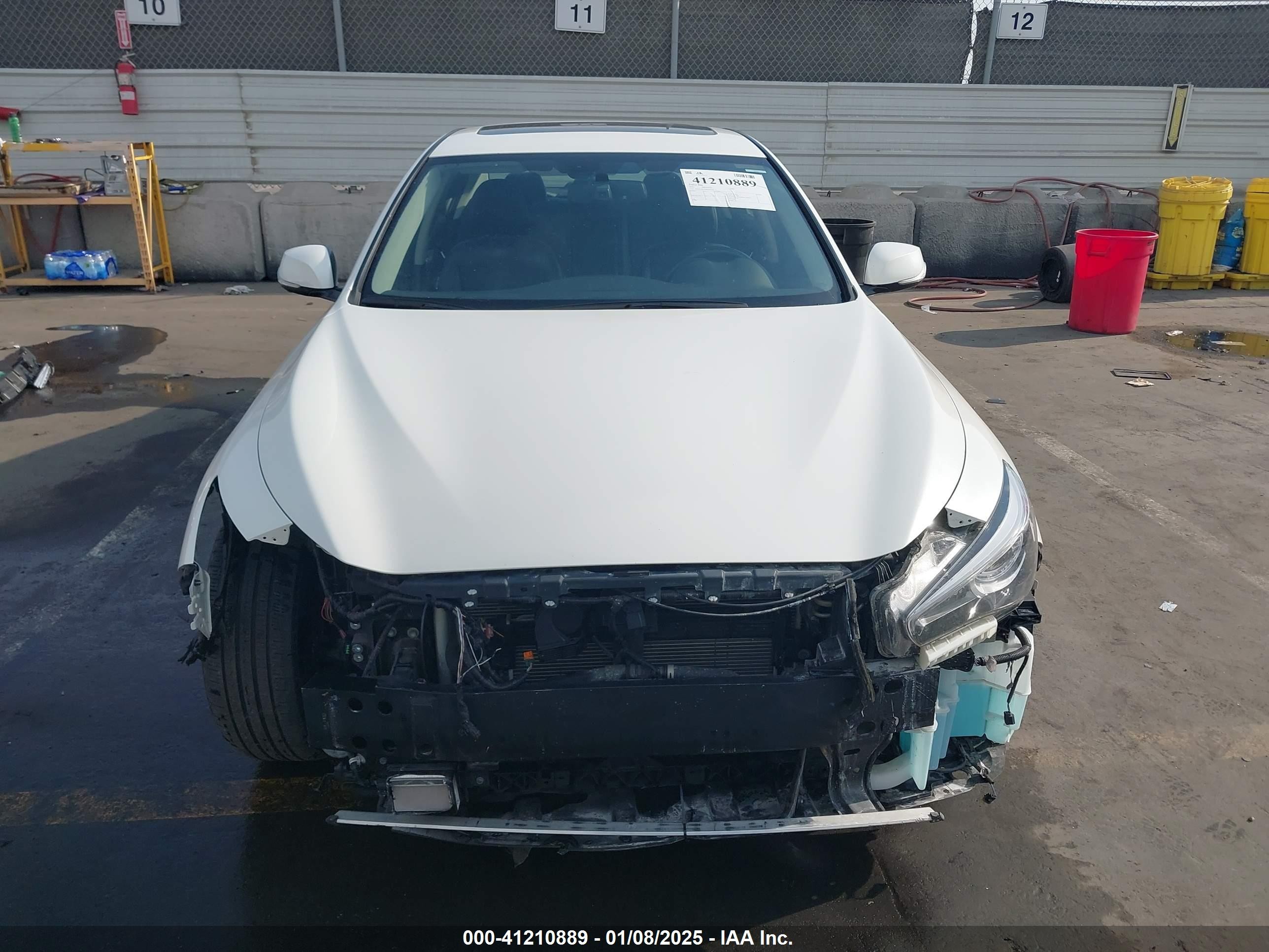 2021 Infiniti Q50 Luxe White vin: JN1EV7BP1MM705630