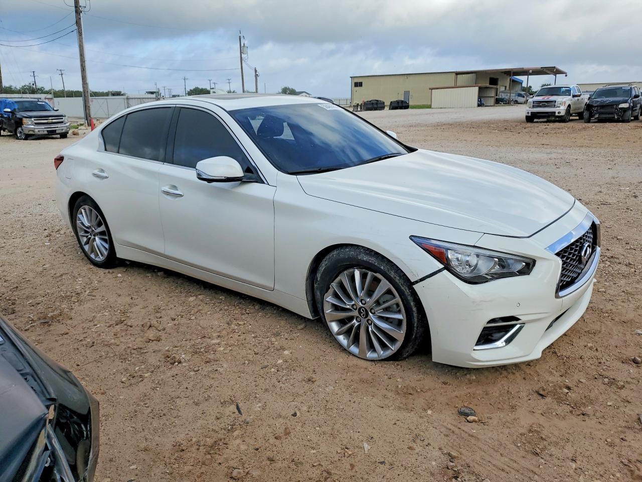 2021 Infiniti Q50 Luxe White vin: JN1EV7BP1MM705630