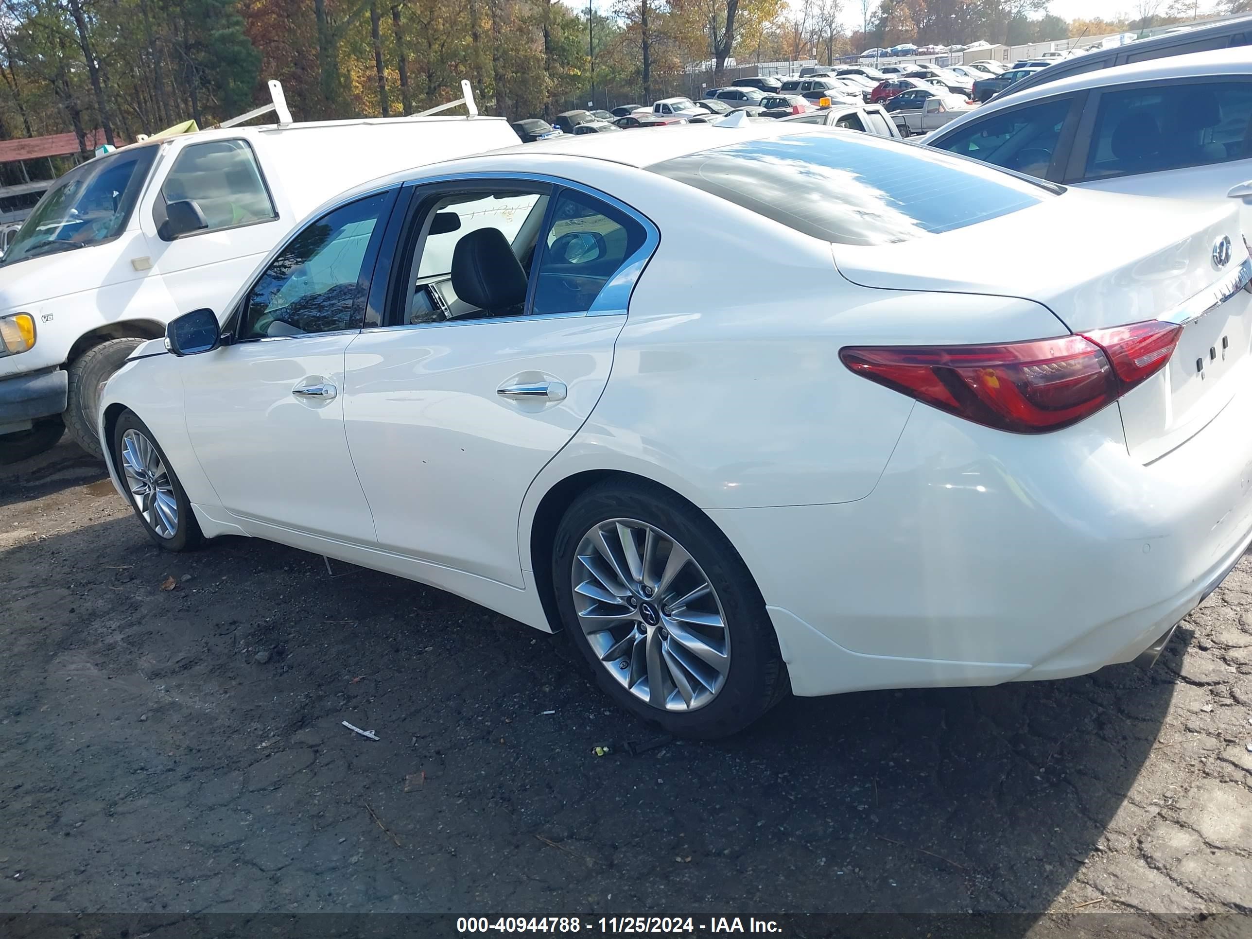 2021 Infiniti Q50 Luxe White vin: JN1EV7BP2MM701845