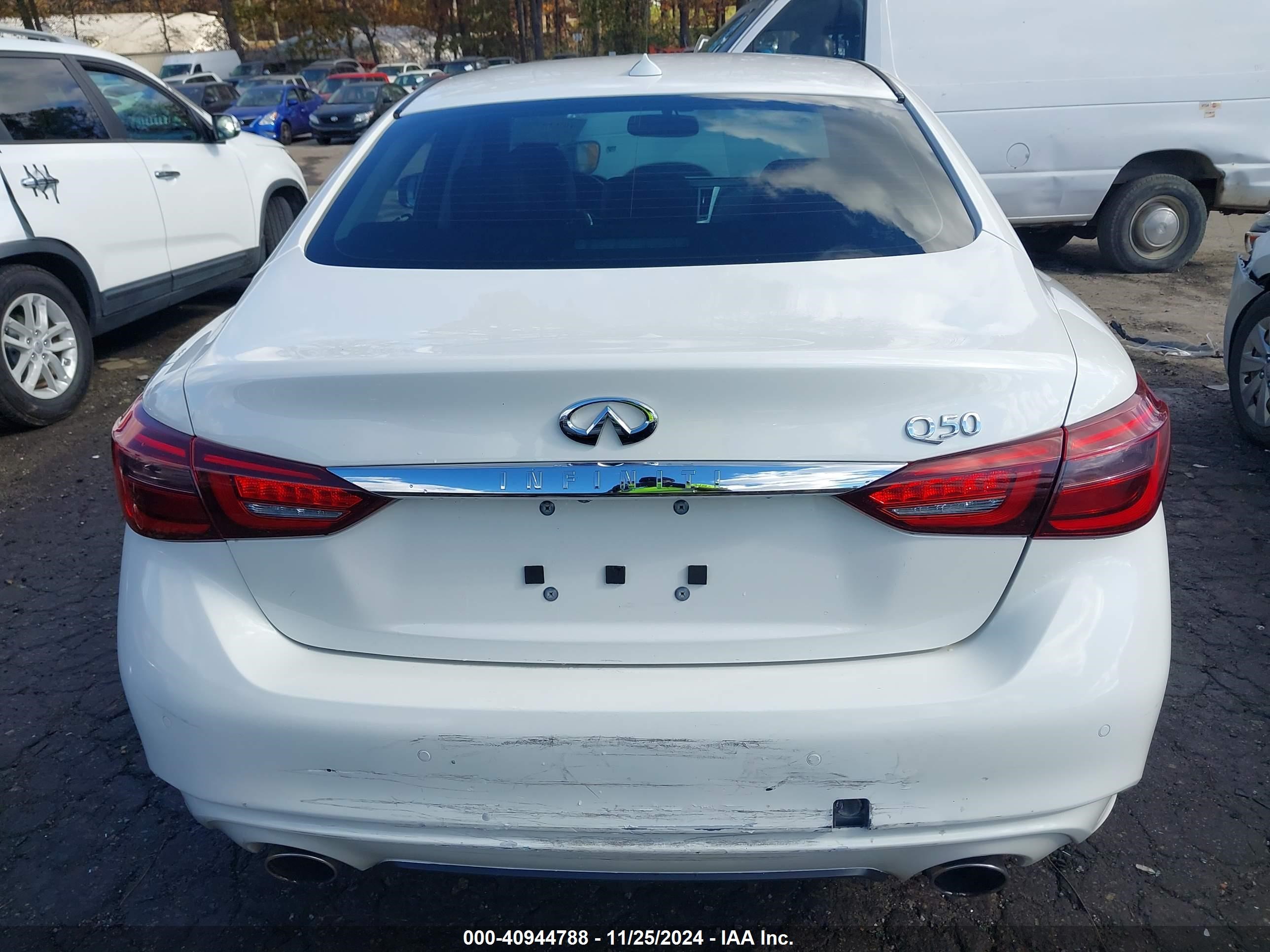 2021 Infiniti Q50 Luxe White vin: JN1EV7BP2MM701845