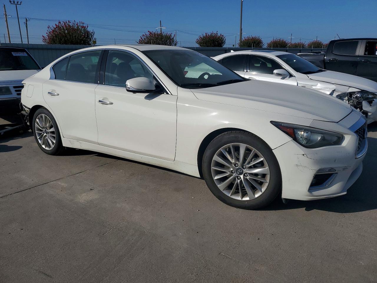 2021 Infiniti Q50 Luxe White vin: JN1EV7BP3MM702423