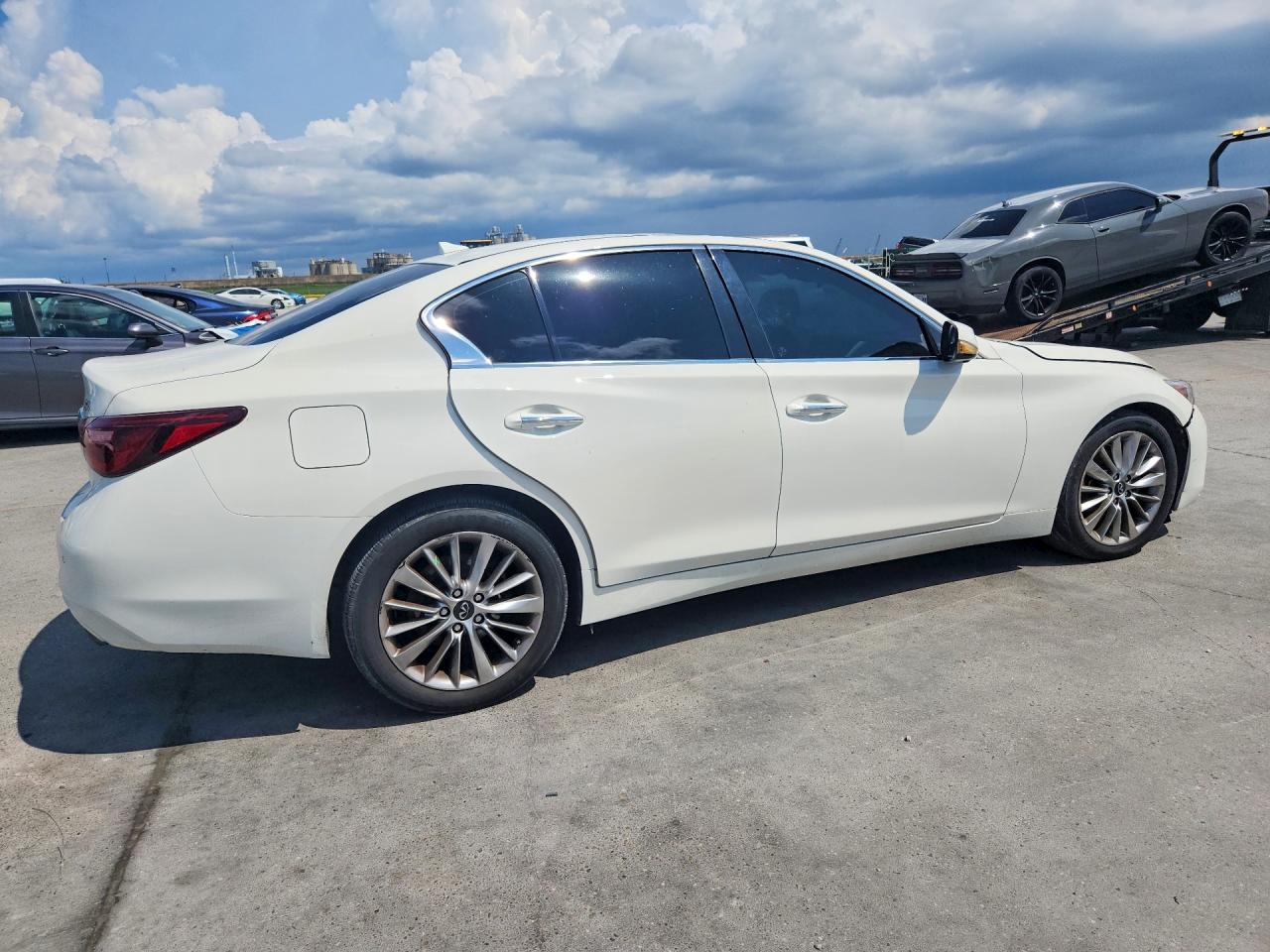 2021 Infiniti Q50 Luxe White vin: JN1EV7BP9MM703267