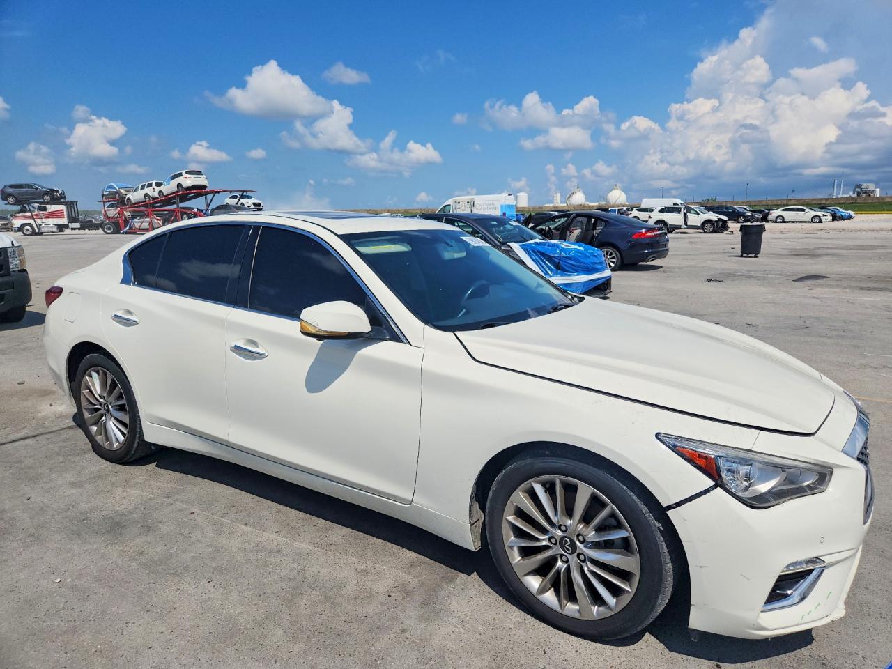 2021 Infiniti Q50 Luxe White vin: JN1EV7BP9MM703267