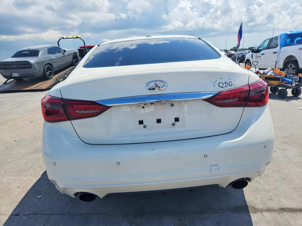 2021 Infiniti Q50 Luxe White vin: JN1EV7BP9MM703267