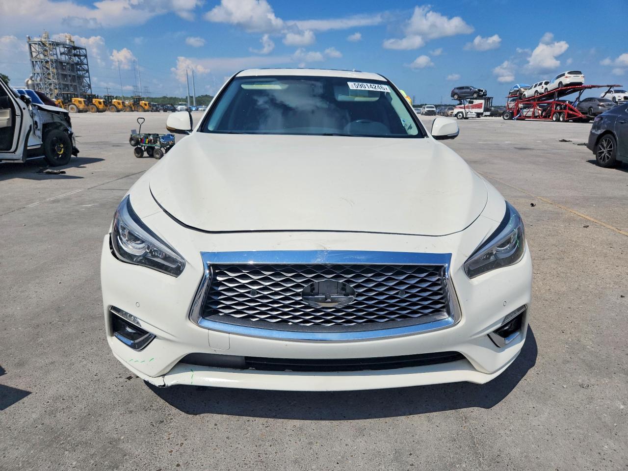 2021 Infiniti Q50 Luxe White vin: JN1EV7BP9MM703267