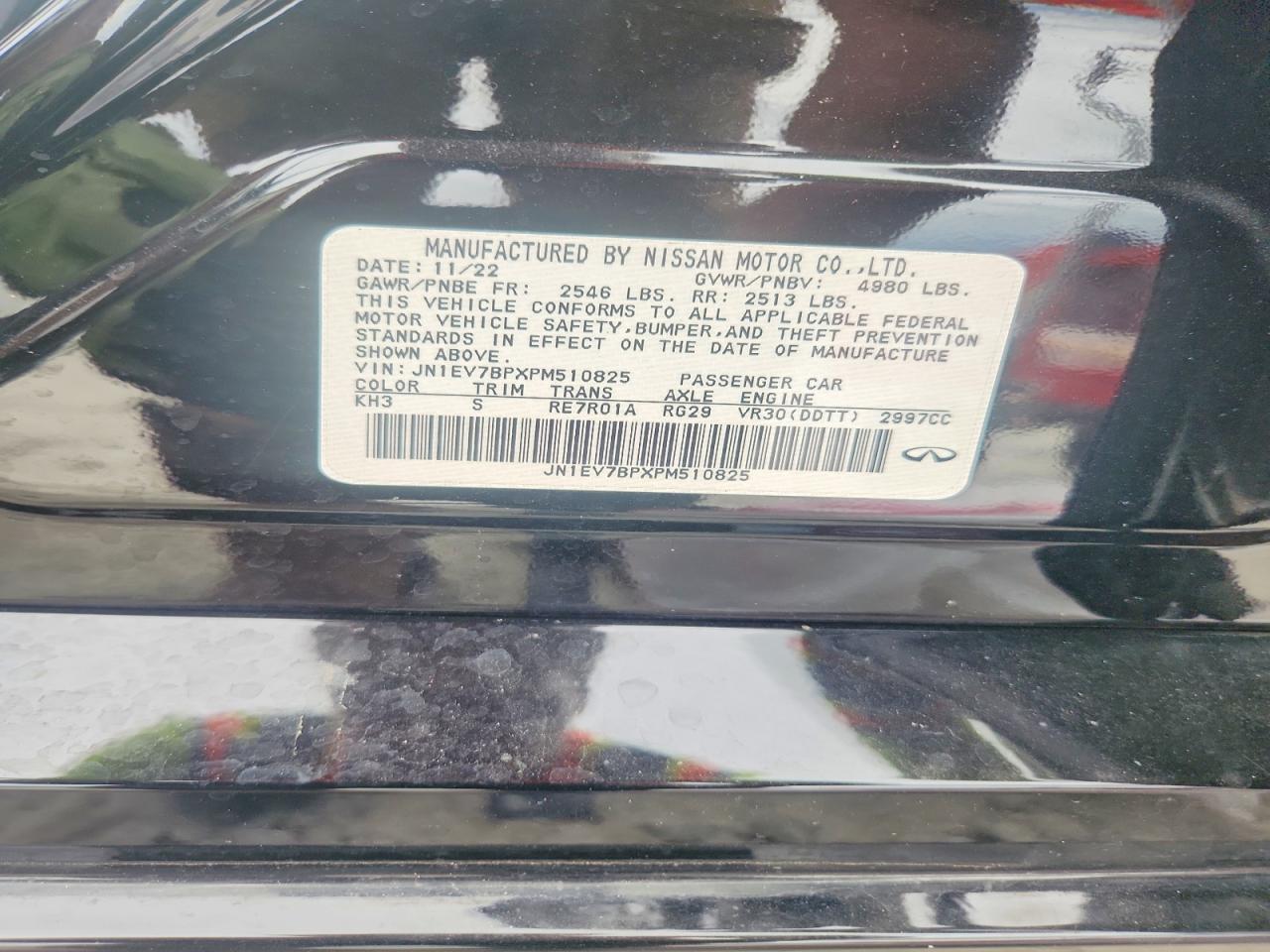 2023 Infiniti Q50 Luxe Black vin: JN1EV7BPXPM510825