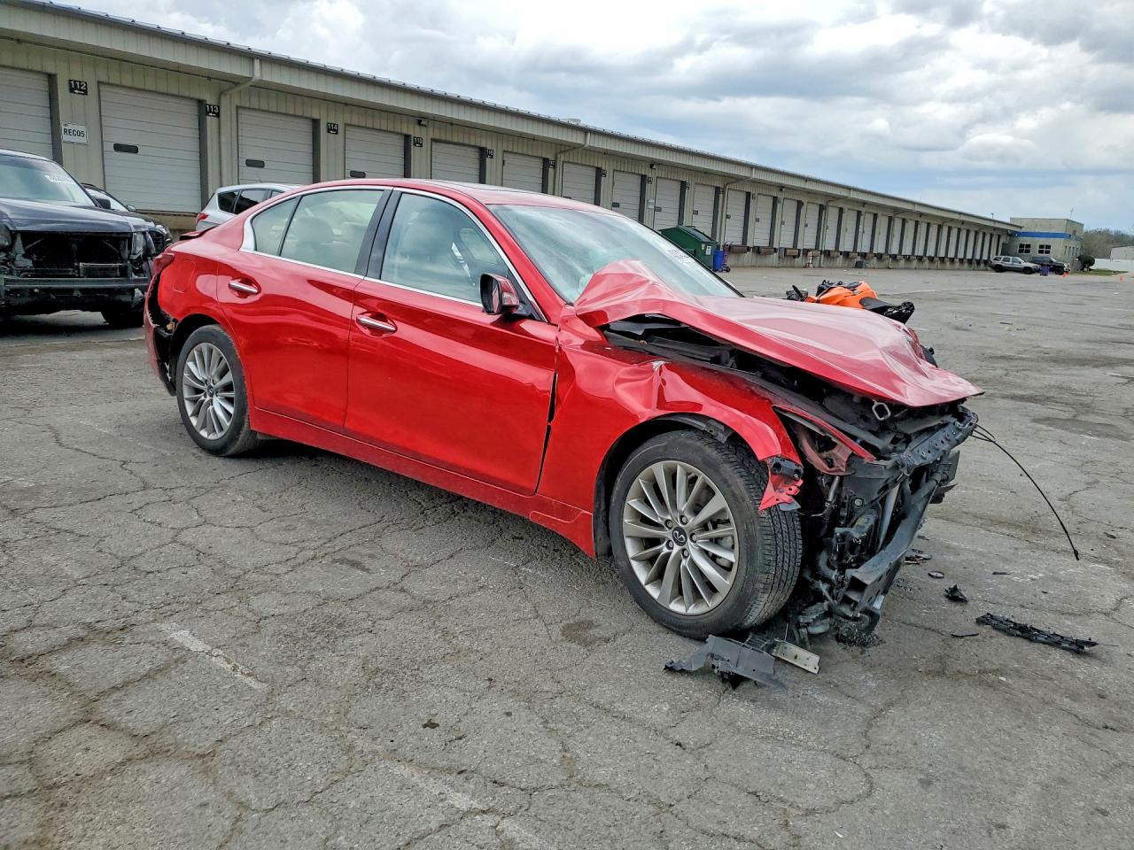 2021 Infiniti Q50 Luxe Red vin: JN1EV7BR2MM750853
