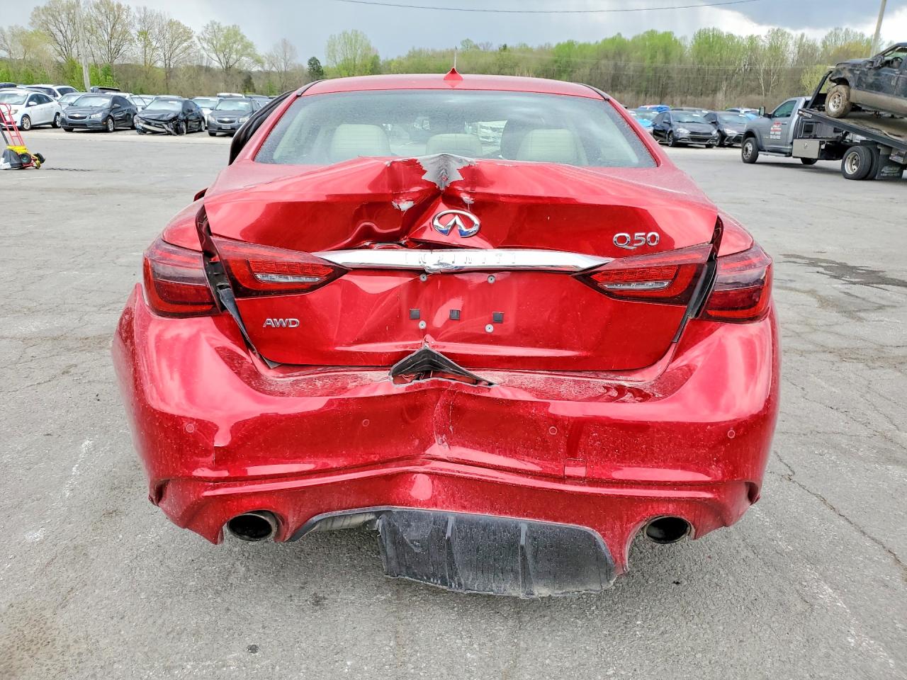 2021 Infiniti Q50 Luxe Red vin: JN1EV7BR2MM750853