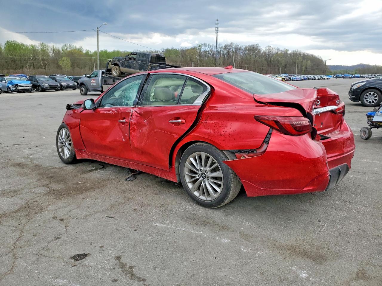 2021 Infiniti Q50 Luxe Red vin: JN1EV7BR2MM750853
