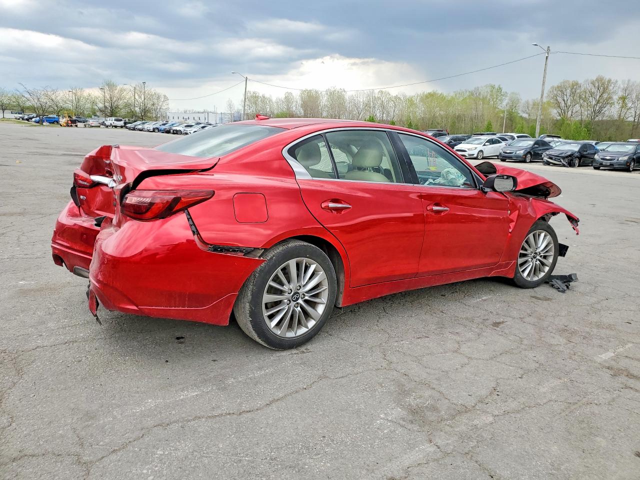 2021 Infiniti Q50 Luxe Red vin: JN1EV7BR2MM750853