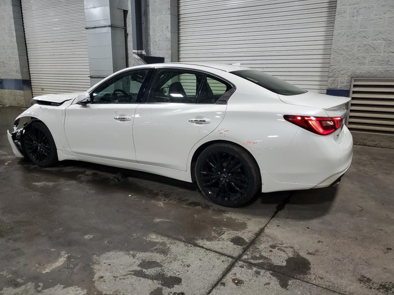 2021 Infiniti Q50 Sensory   White vin: JN1EV7CRXMM753059