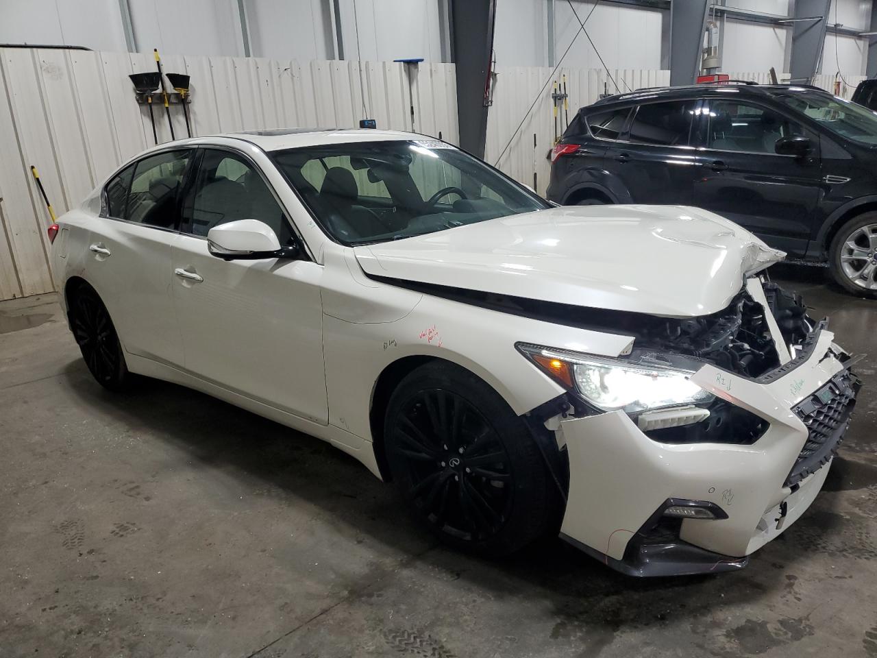 2021 Infiniti Q50 Sensory   White vin: JN1EV7CRXMM753059