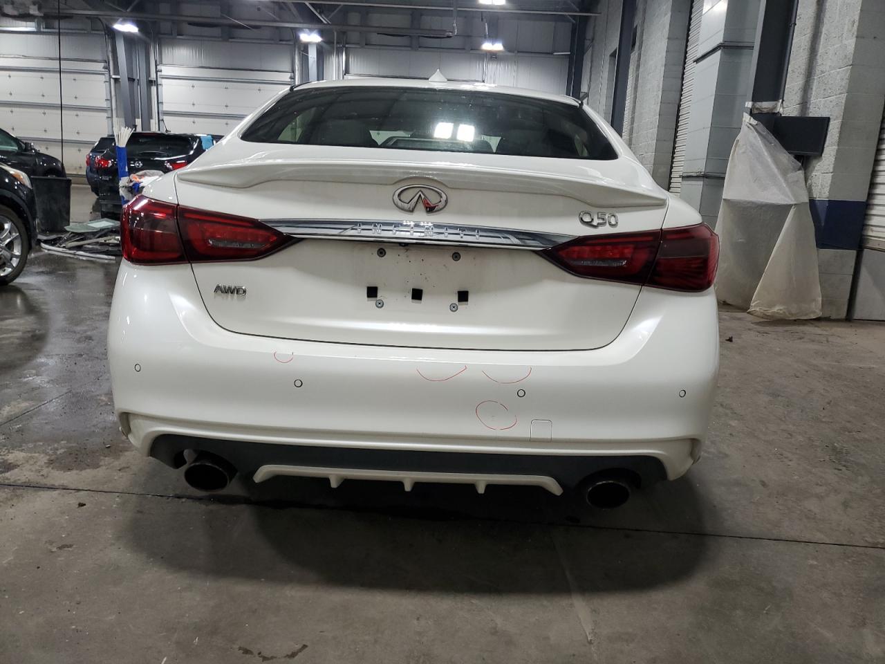 2021 Infiniti Q50 Sensory   White vin: JN1EV7CRXMM753059