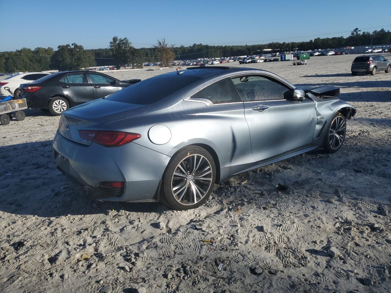 2018 Infiniti Q60 Luxe 300 Серый vin: JN1EV7EK5JM341854