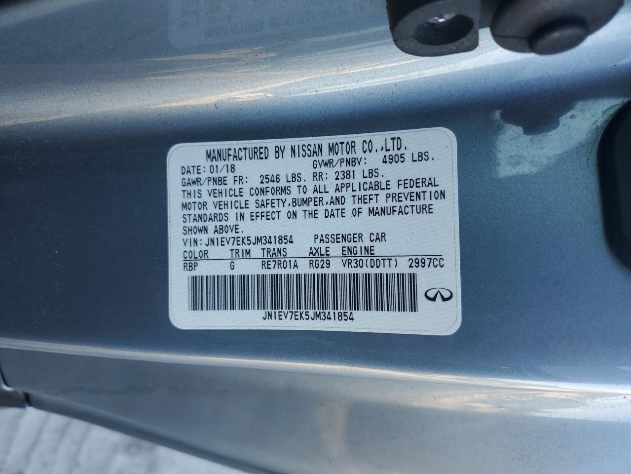 2018 Infiniti Q60 Luxe 300 Серый vin: JN1EV7EK5JM341854