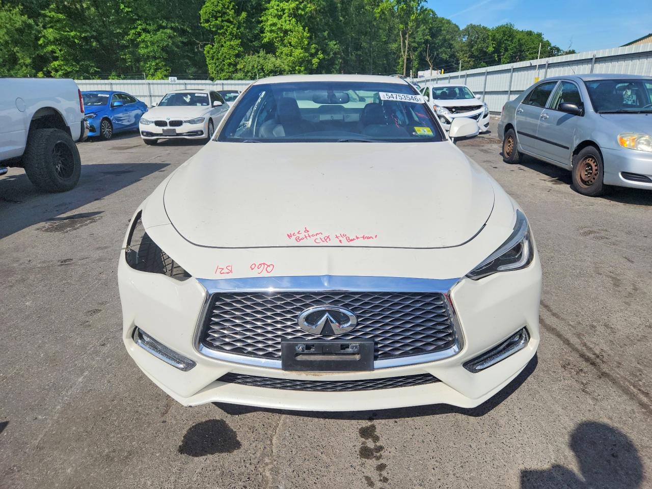 2017 Infiniti Q60 3.0t Premium White vin: JN1EV7EL0HM551488