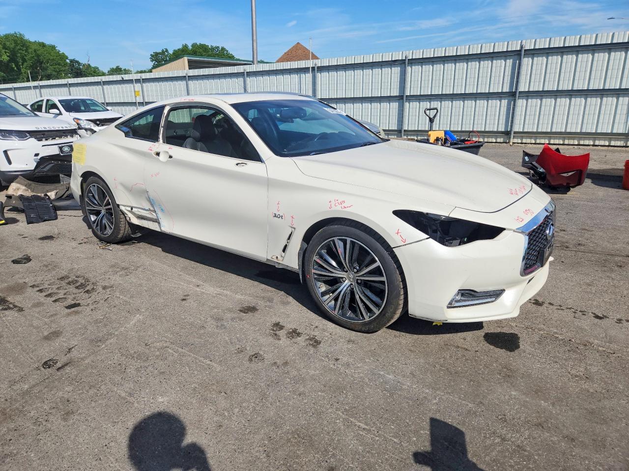 2017 Infiniti Q60 3.0t Premium White vin: JN1EV7EL0HM551488