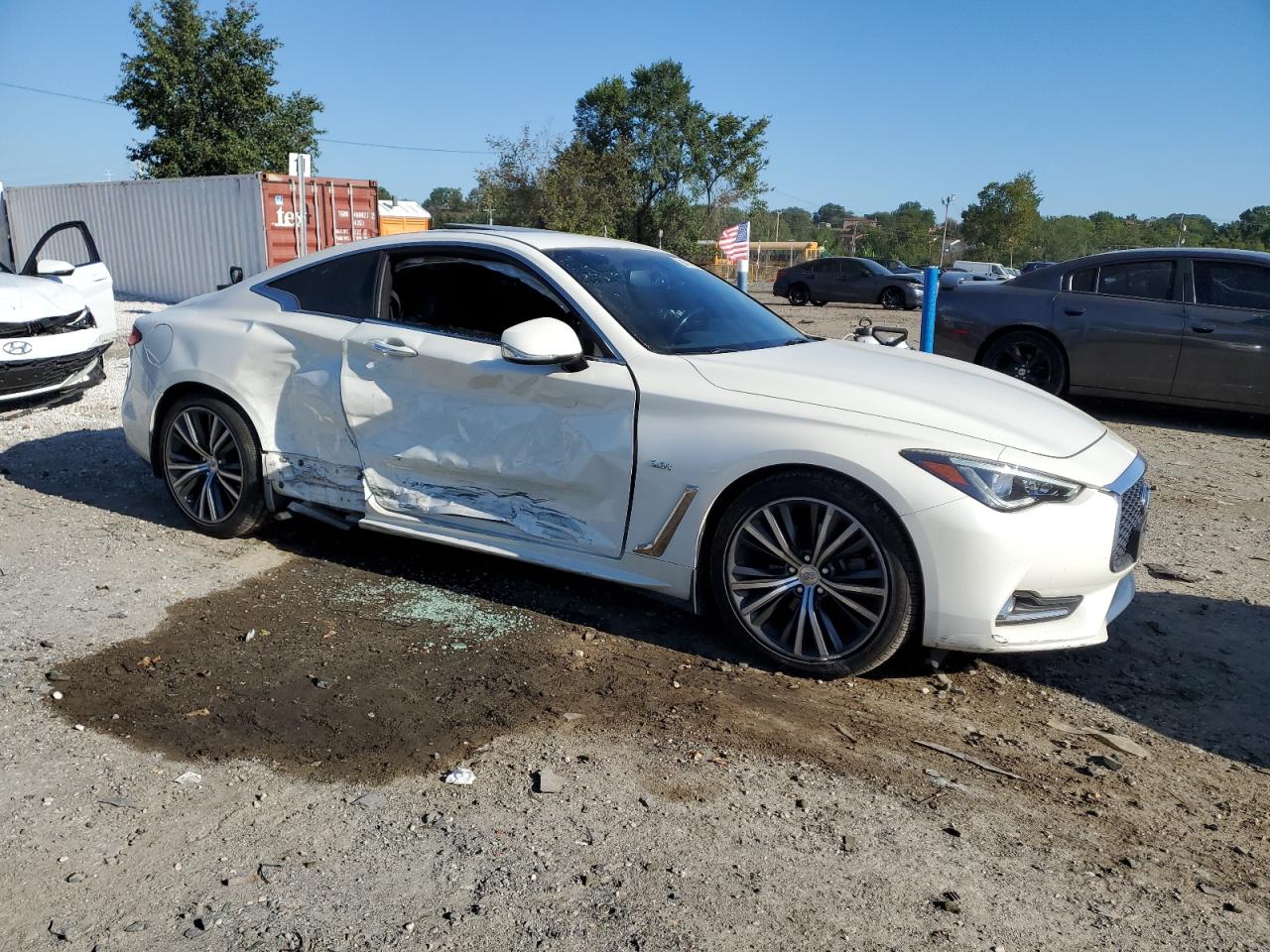 2018 Infiniti Q60 Luxe 300 Белый vin: JN1EV7EL1JM392471