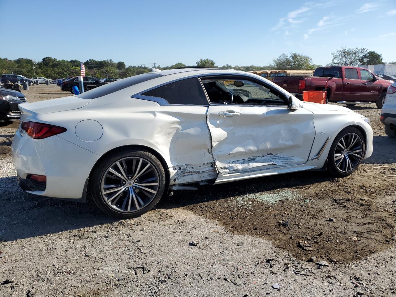 2018 Infiniti Q60 Luxe 300 Белый vin: JN1EV7EL1JM392471