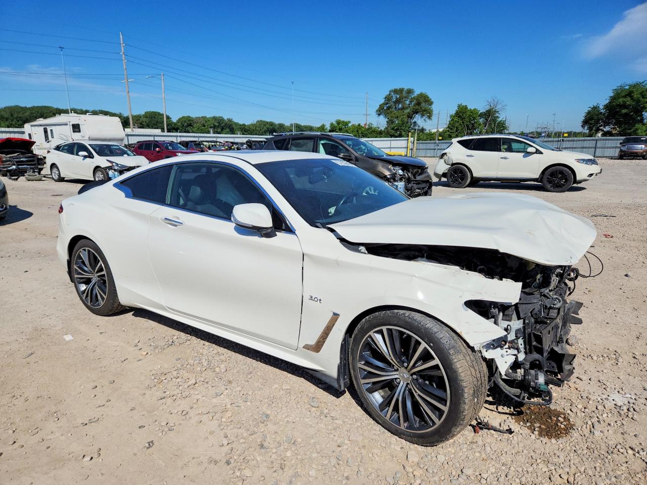 2017 Infiniti Q60 3.0t Premium White vin: JN1EV7EL8HM550220