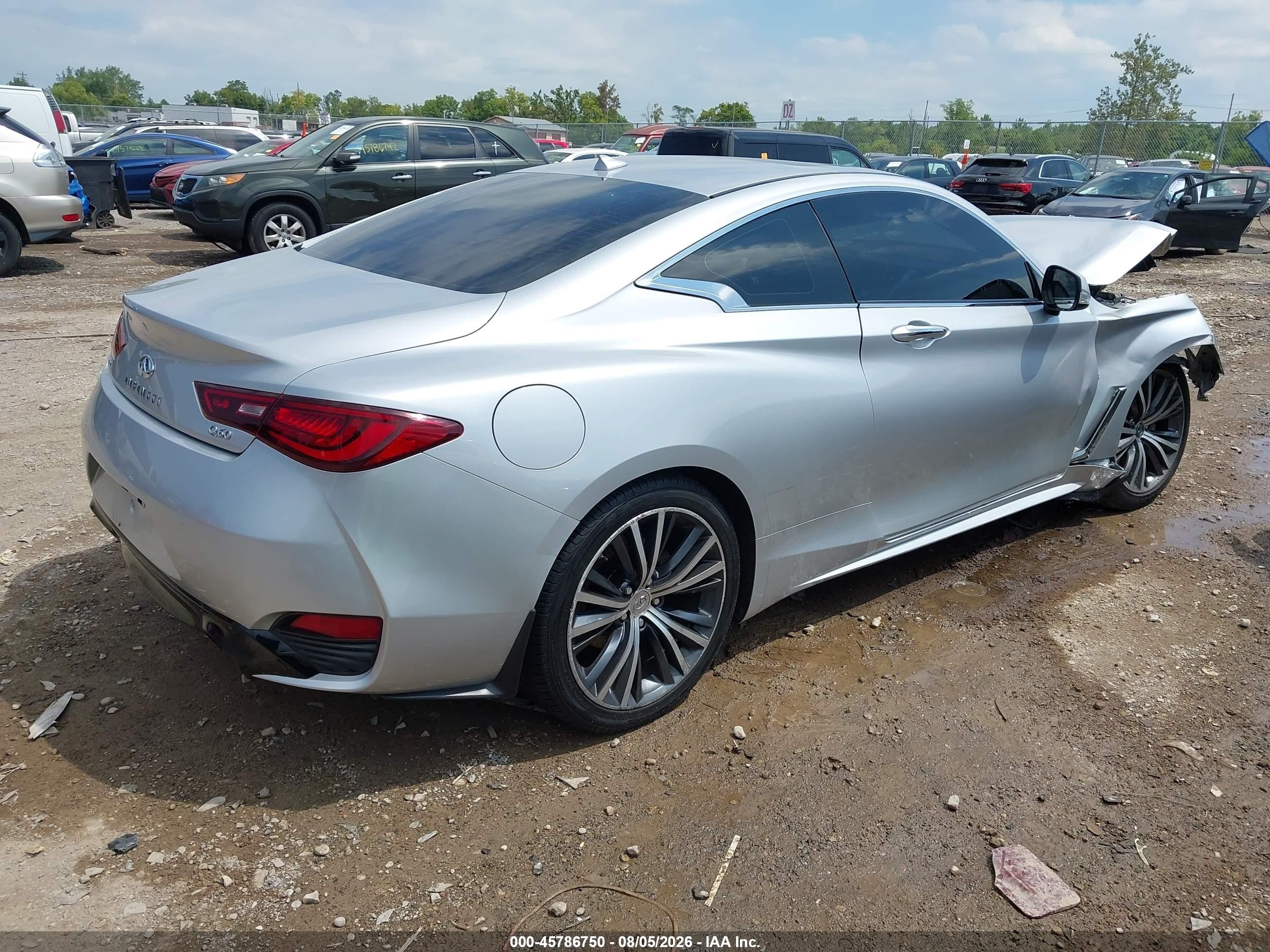 2019 Infiniti Q60 3.0t Luxe Silver vin: JN1EV7ELXKM290345