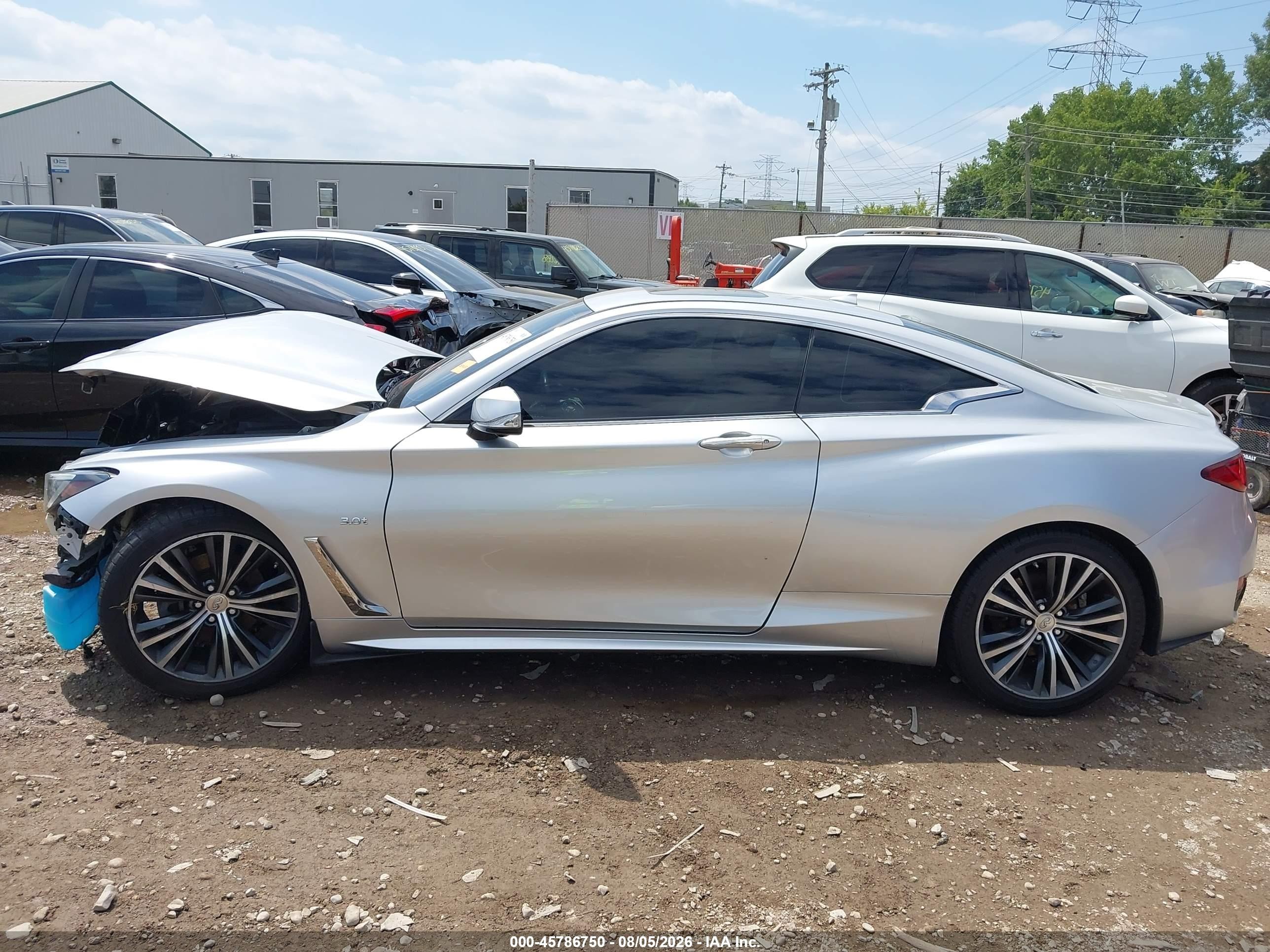 2019 Infiniti Q60 3.0t Luxe Silver vin: JN1EV7ELXKM290345