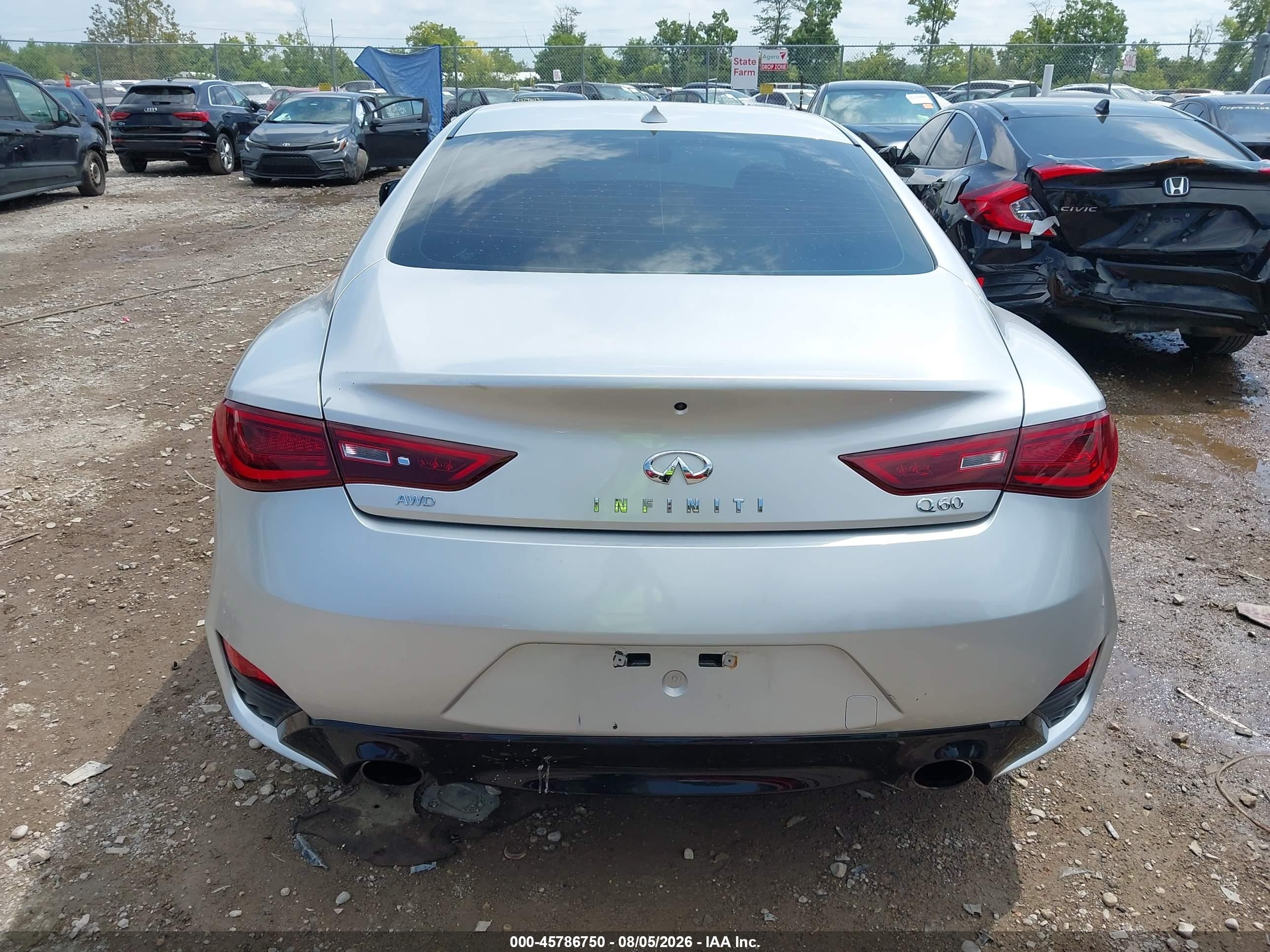 2019 Infiniti Q60 3.0t Luxe Silver vin: JN1EV7ELXKM290345