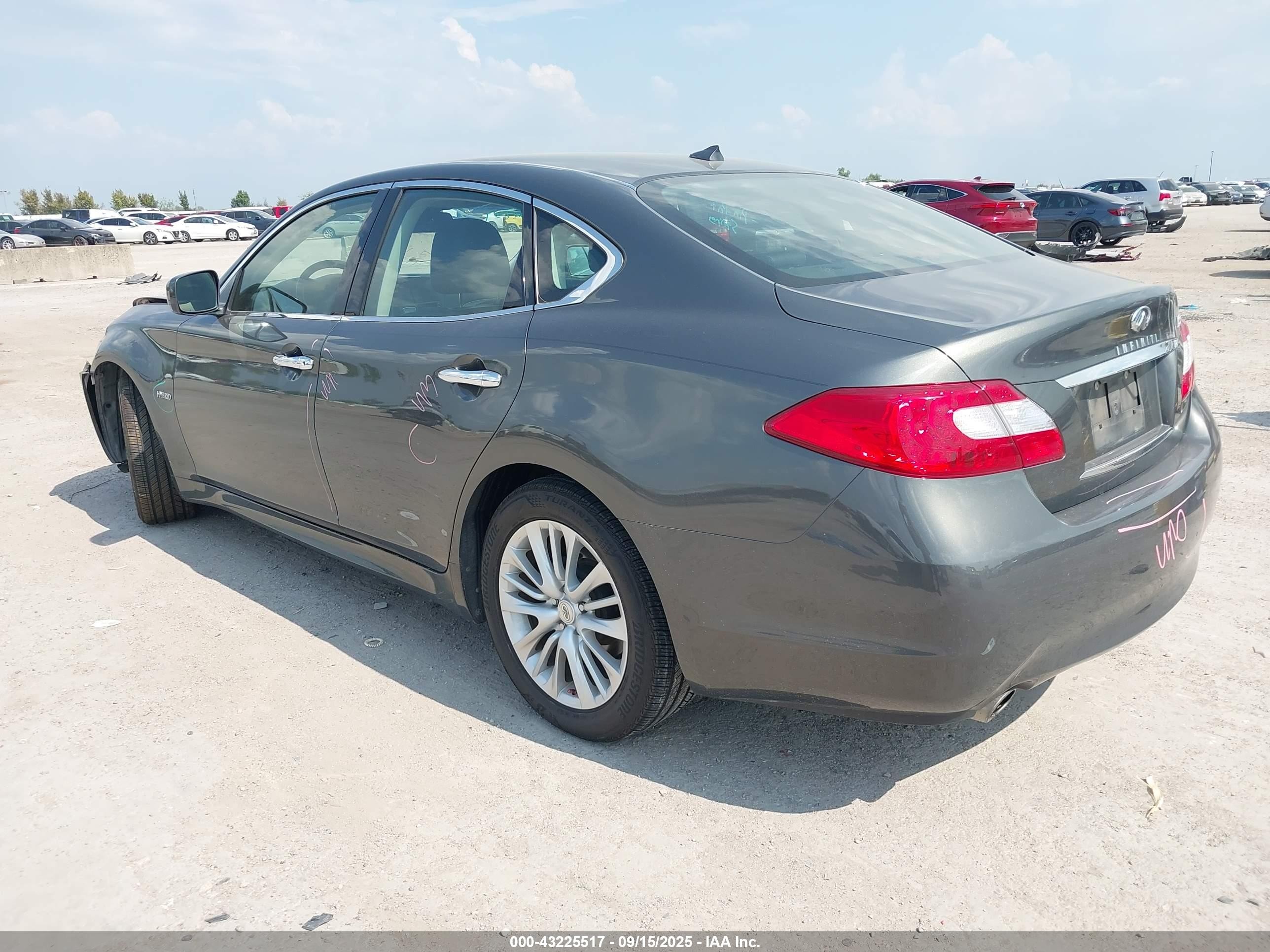 2012 Infiniti M35h   Gray vin: JN1EY1AP3CM910015