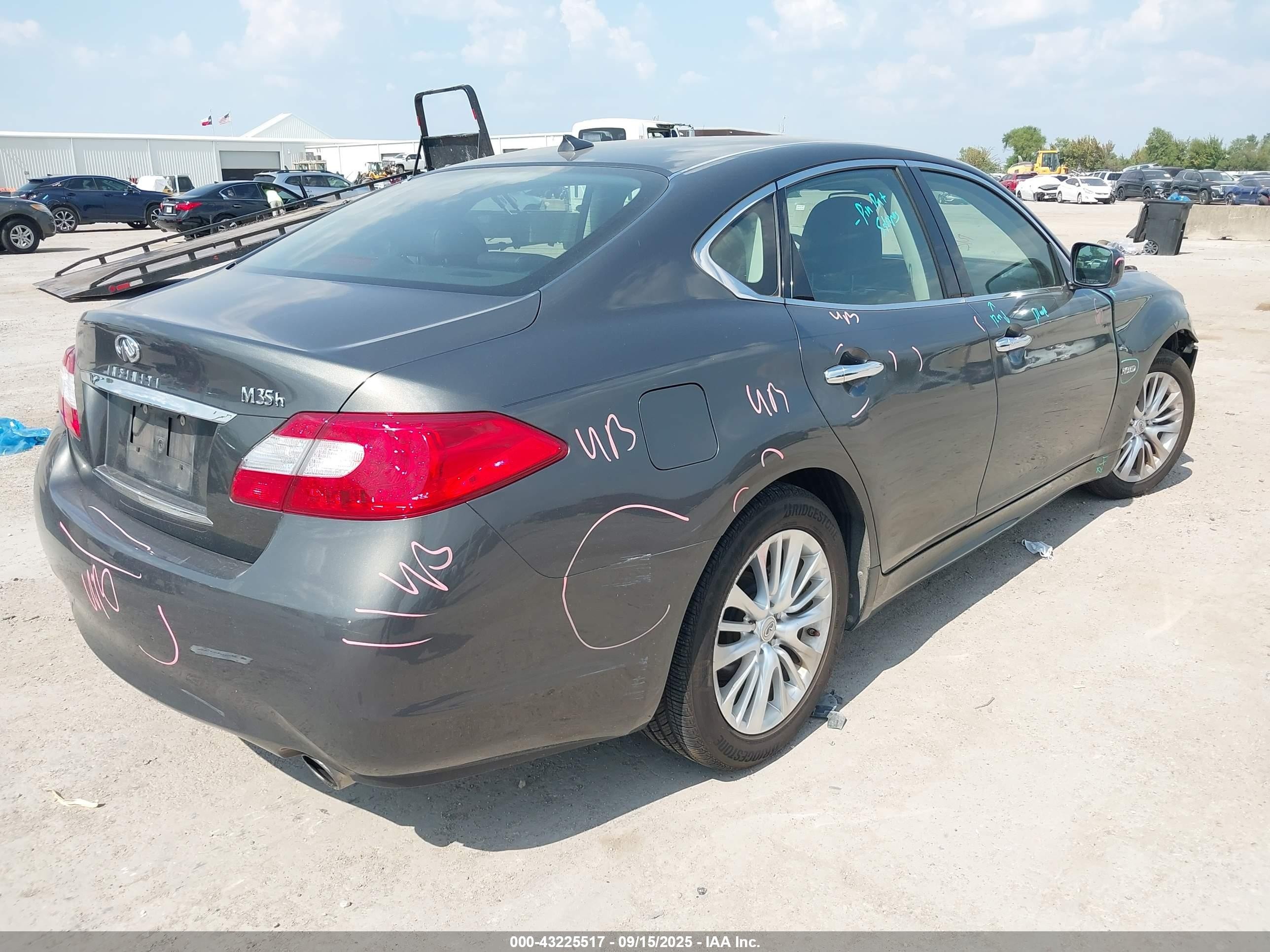 2012 Infiniti M35h   Gray vin: JN1EY1AP3CM910015