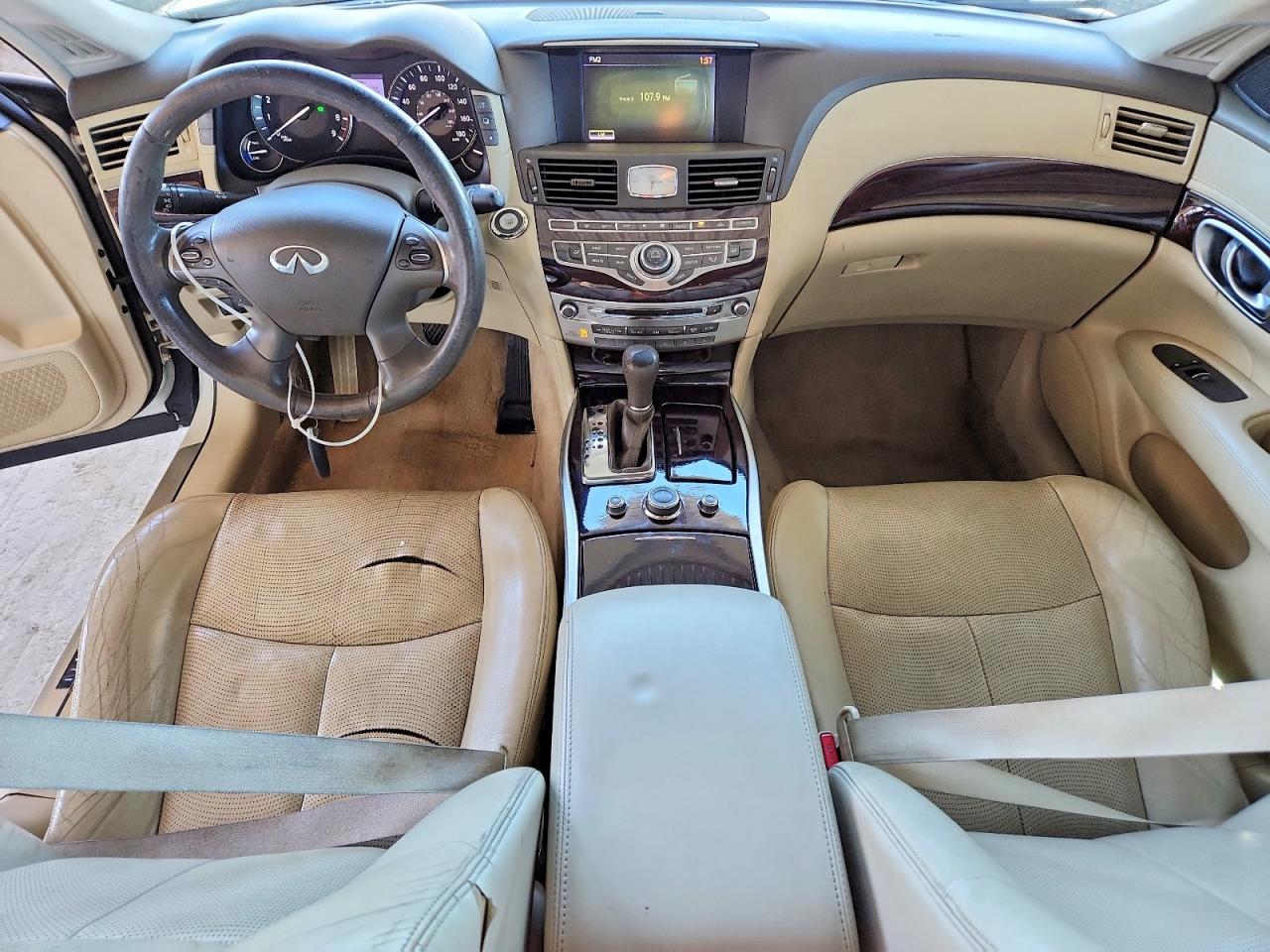 2012 Infiniti M35h White vin: JN1EY1AP7CM910566