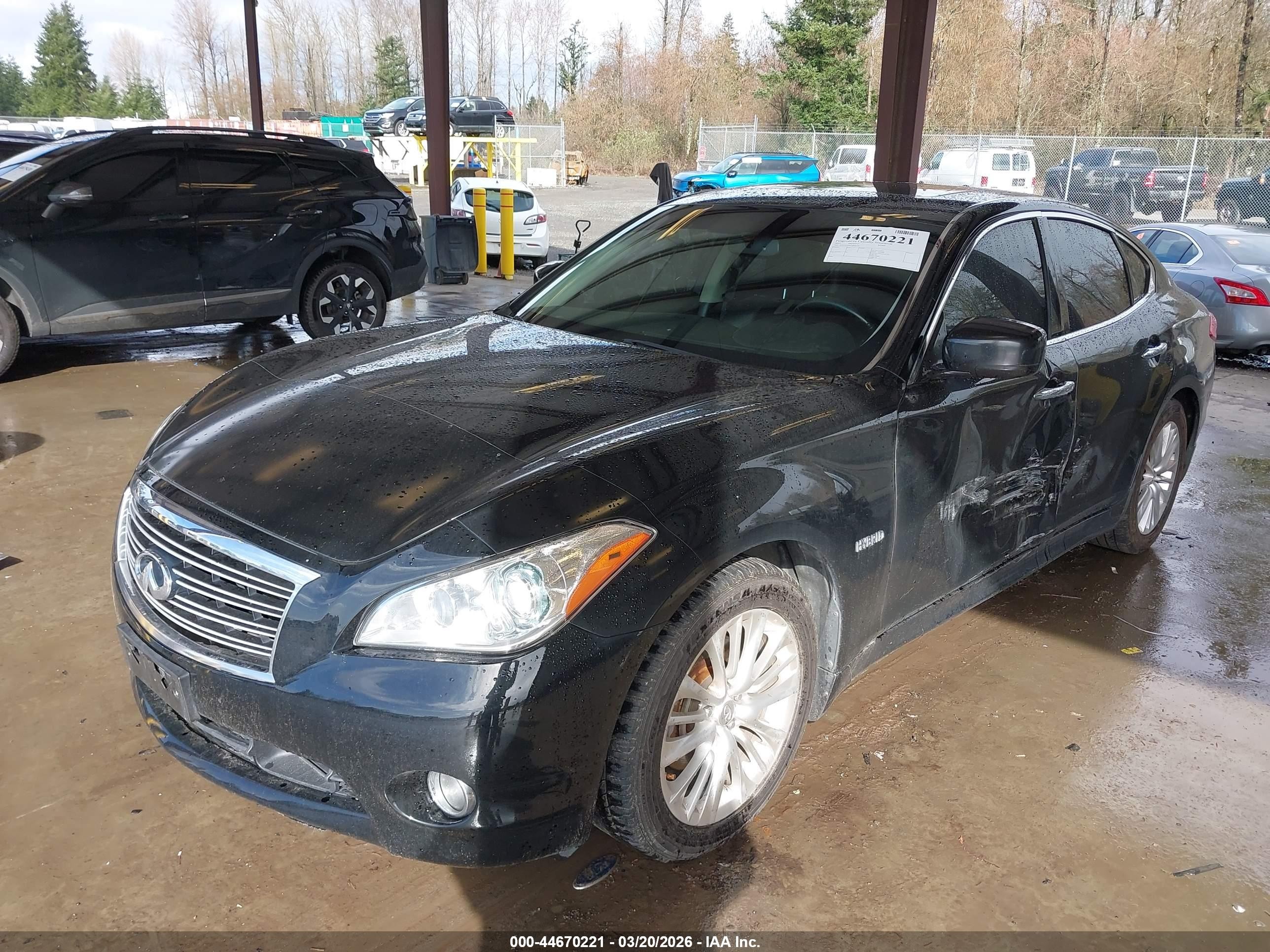 2012 Infiniti M35h   Black vin: JN1EY1AP9CM910326