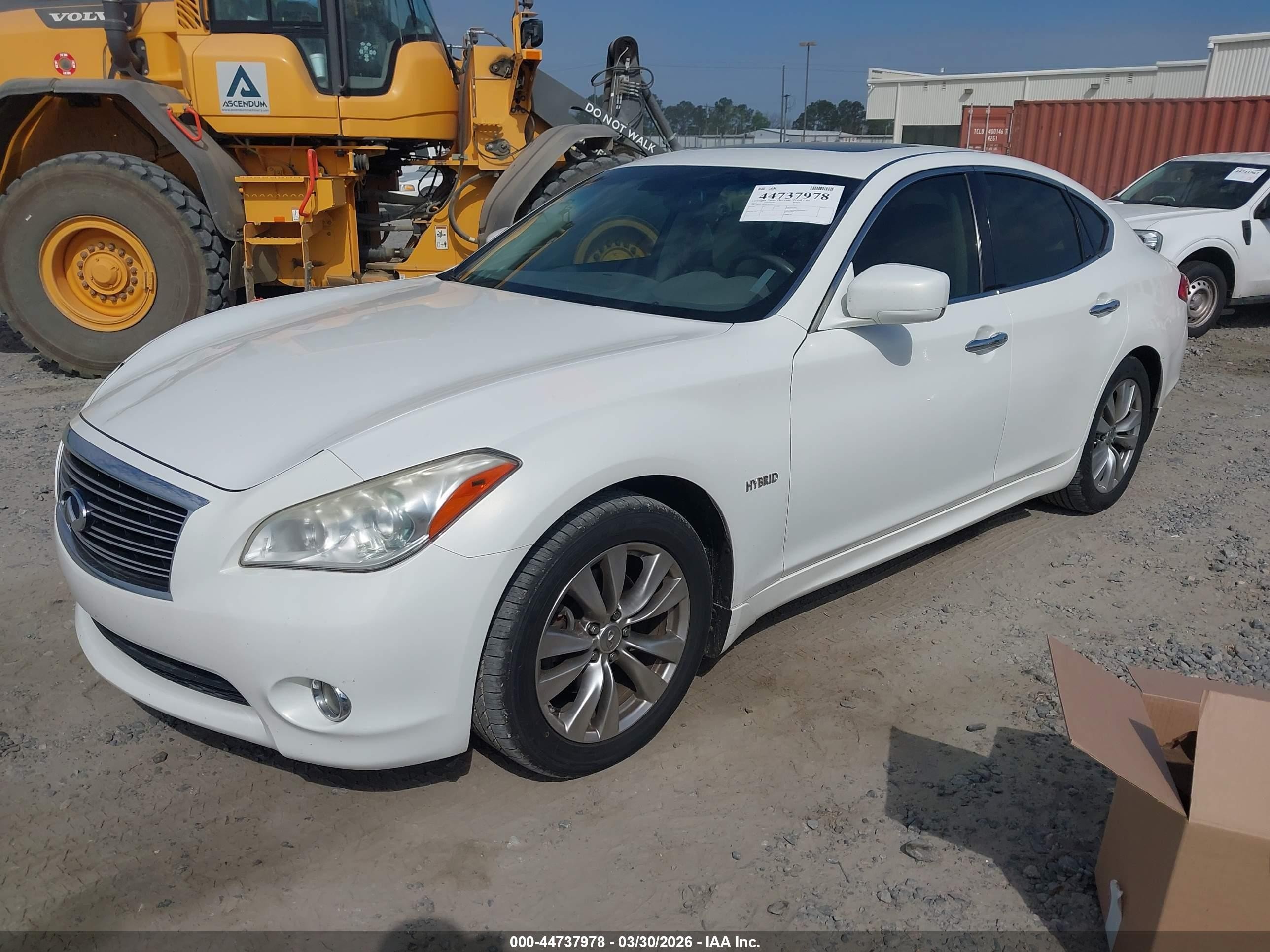 2012 Infiniti M35h   Белый vin: JN1EY1APXCM910853