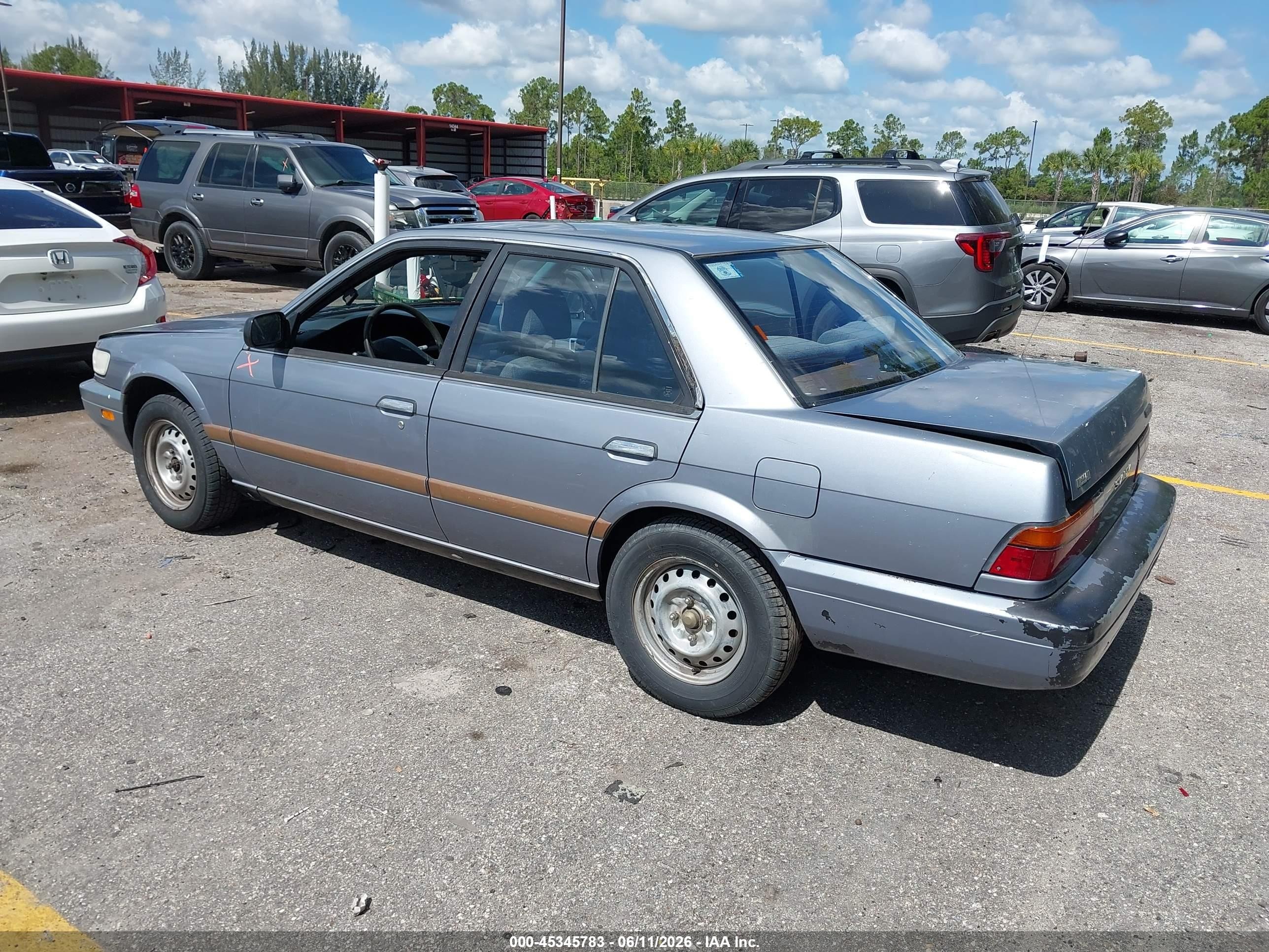 1990 Nissan Stanza Blue vin: JN1FU21P9LT203075