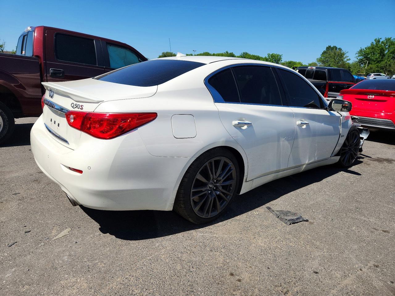 2016 Infiniti Q50 Red Sport 400 White vin: JN1FV7AP0GM420671