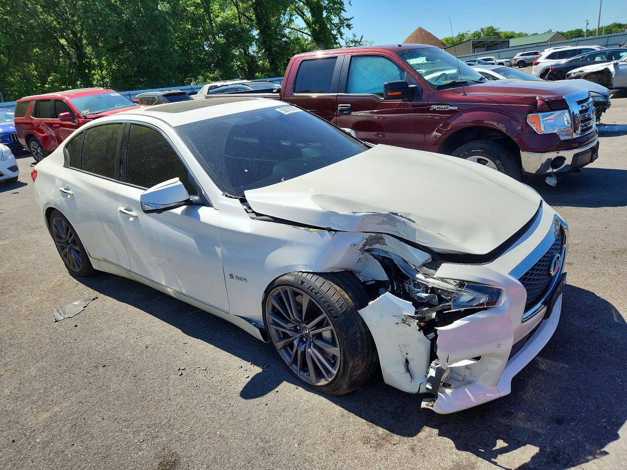 2016 Infiniti Q50 Red Sport 400 White vin: JN1FV7AP0GM420671