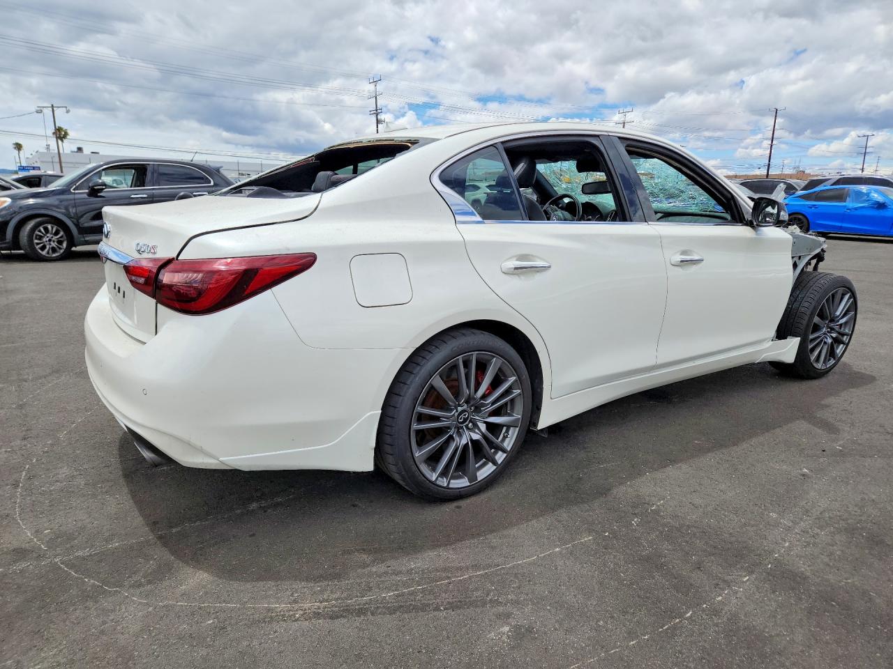 2019 Infiniti Q50 Red Sport 400 White vin: JN1FV7AP7KM760229