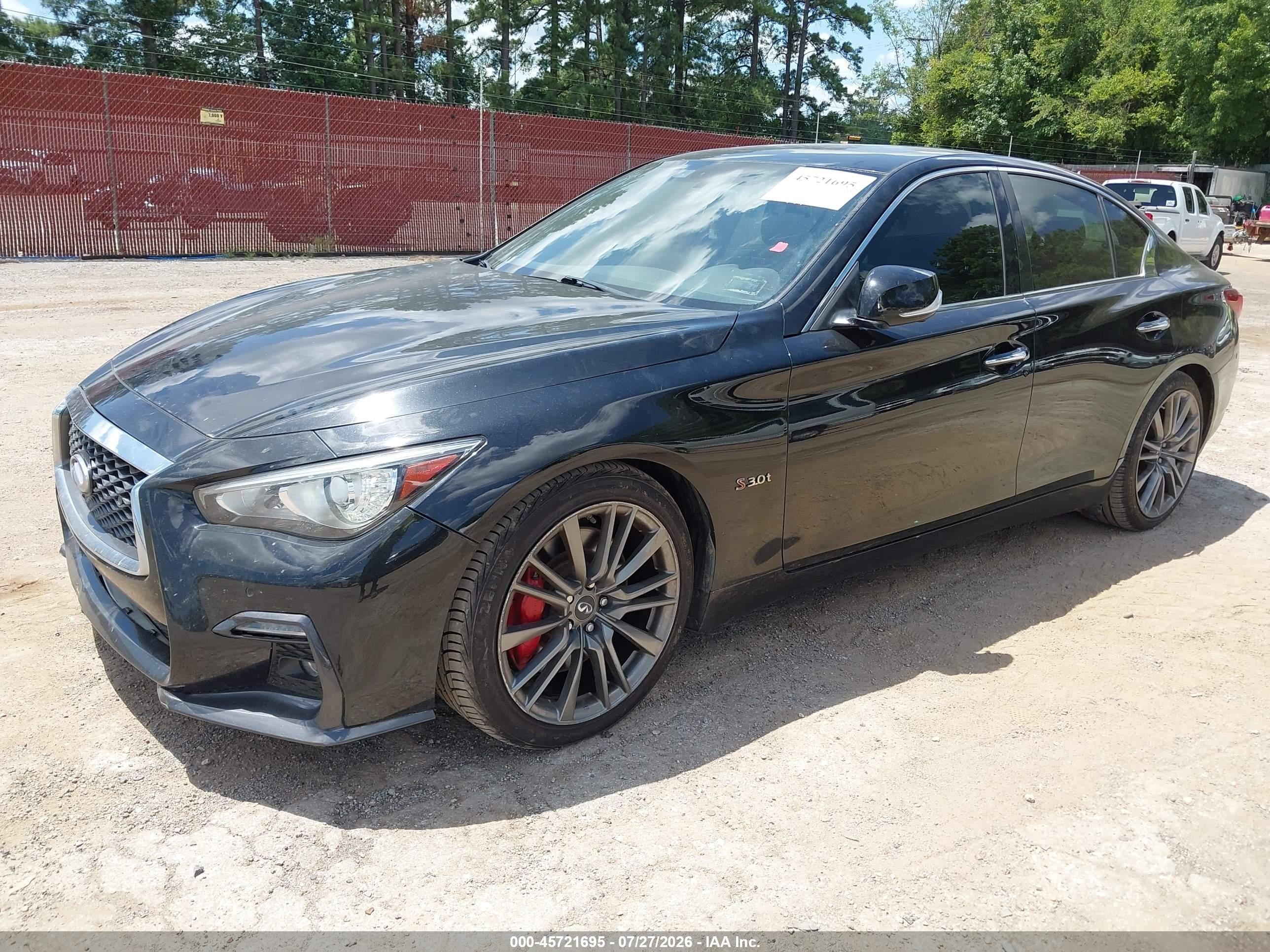 2018 Infiniti Q50 3.0t Red Sport 400 Черный vin: JN1FV7AP9JM461565