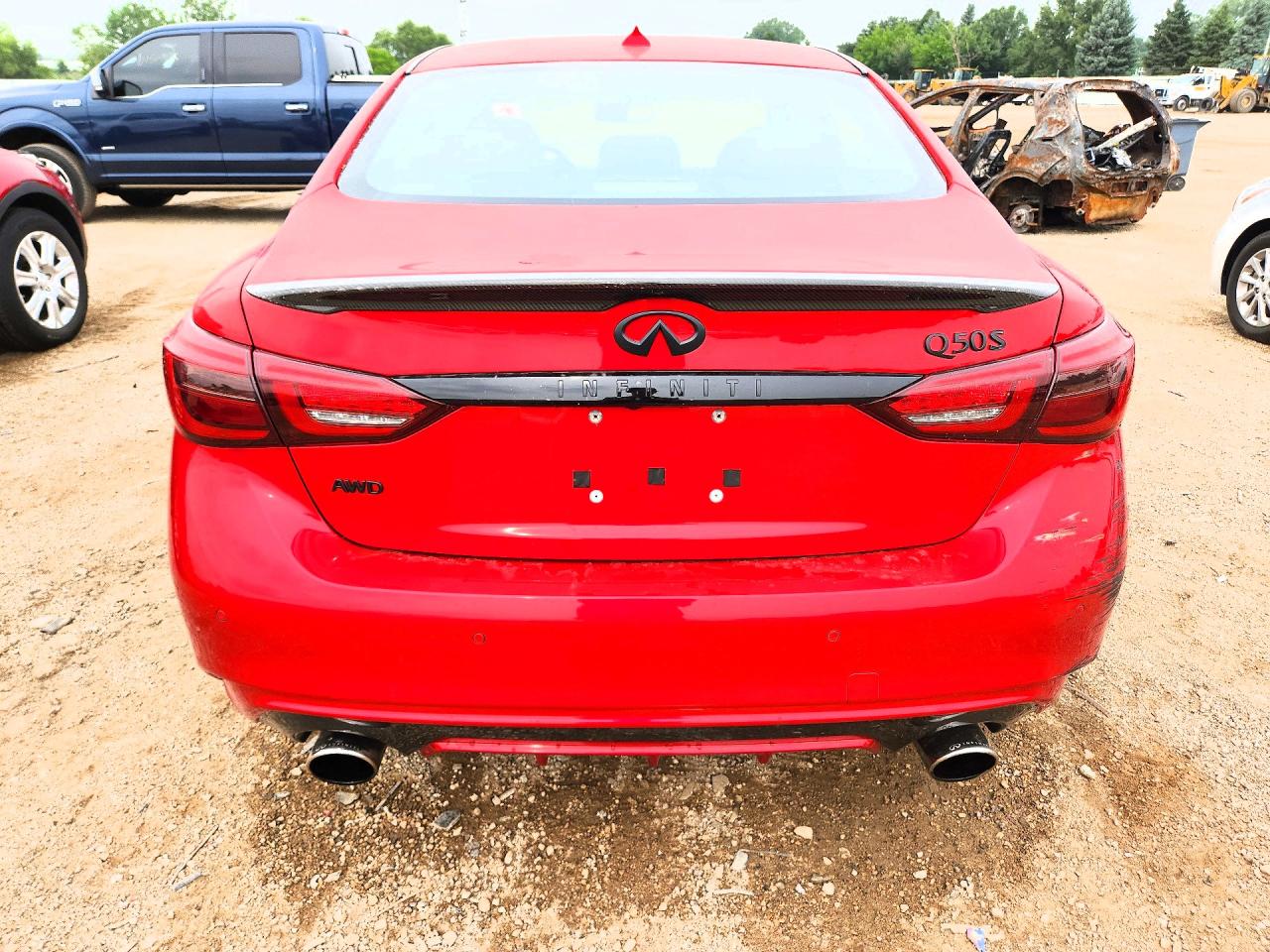 2018 Infiniti Q50 Red Sport 400 Red vin: JN1FV7AR0JM481303