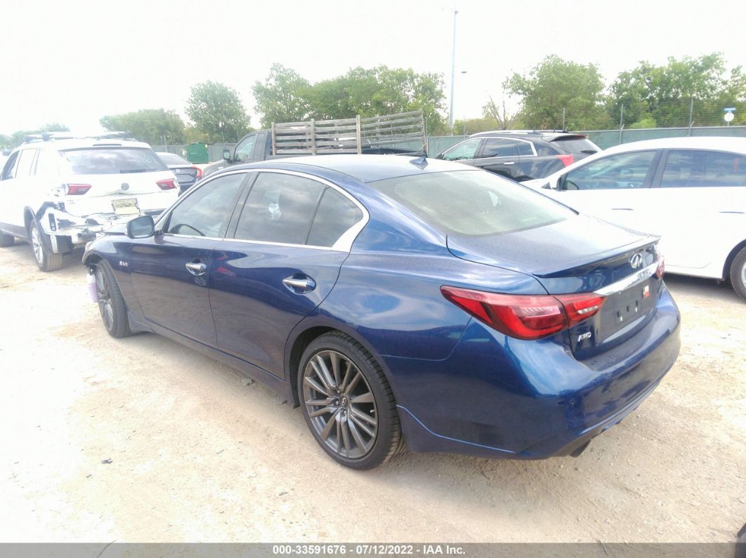 2018 Infiniti Q50 Red Sport 400 Blue vin: JN1FV7AR1JM700205