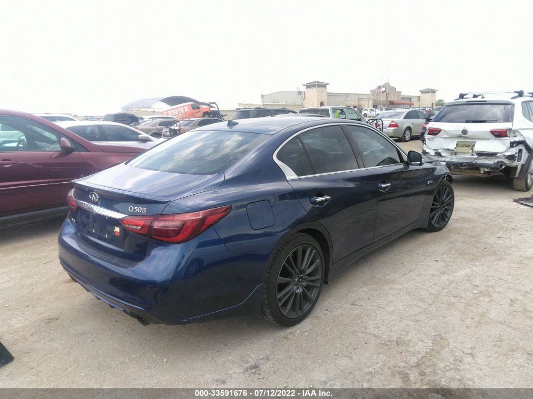 2018 Infiniti Q50 Red Sport 400 Blue vin: JN1FV7AR1JM700205