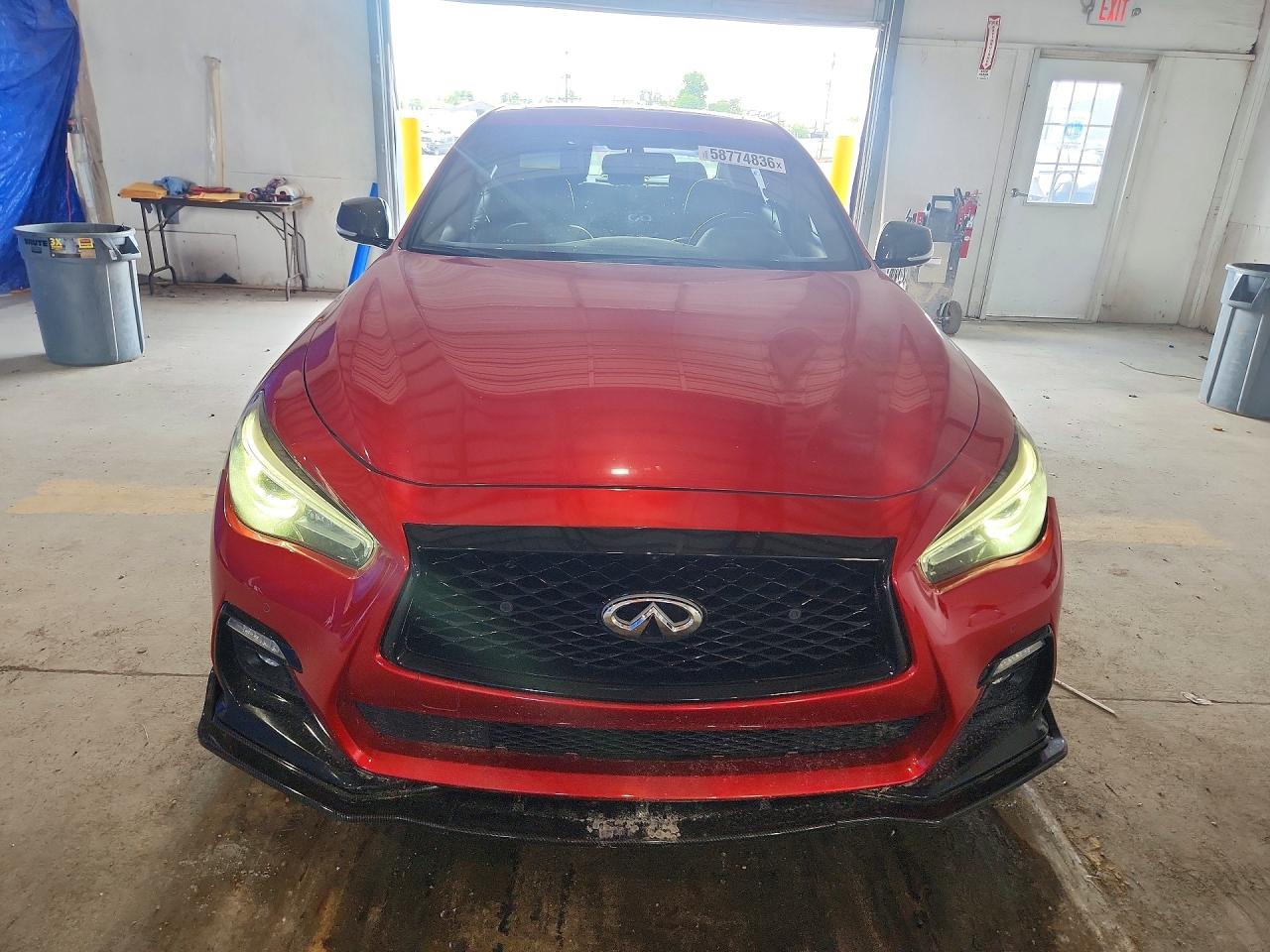 2021 Infiniti Q50 Red Sport 400 Red vin: JN1FV7DR4MM880490