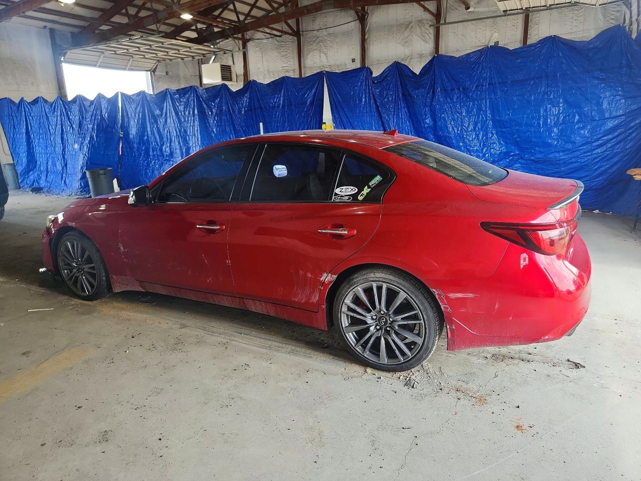 2021 Infiniti Q50 Red Sport 400 Red vin: JN1FV7DR4MM880490