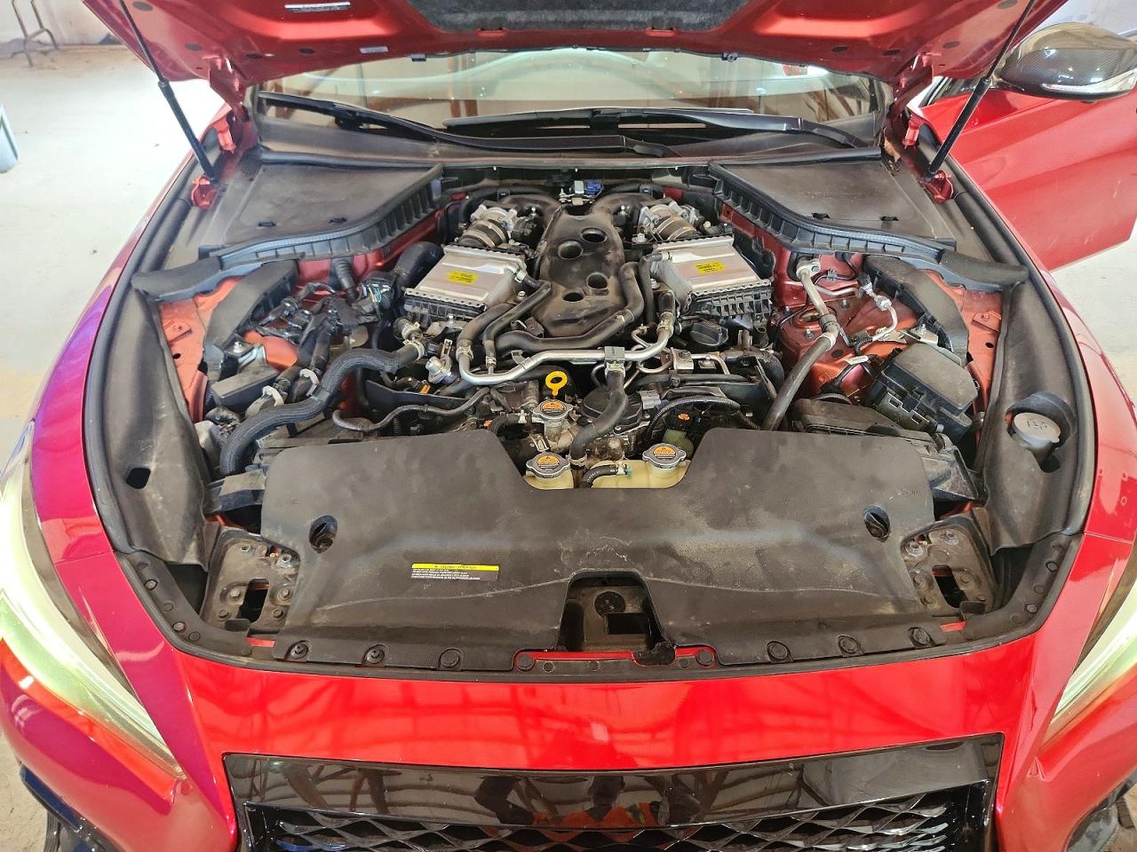 2021 Infiniti Q50 Red Sport 400 Red vin: JN1FV7DR4MM880490