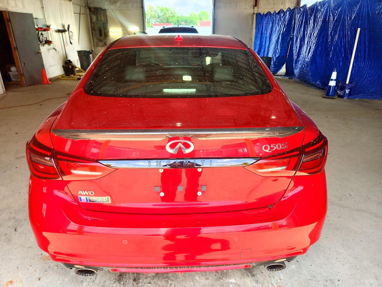 2021 Infiniti Q50 Red Sport 400 Red vin: JN1FV7DR4MM880490