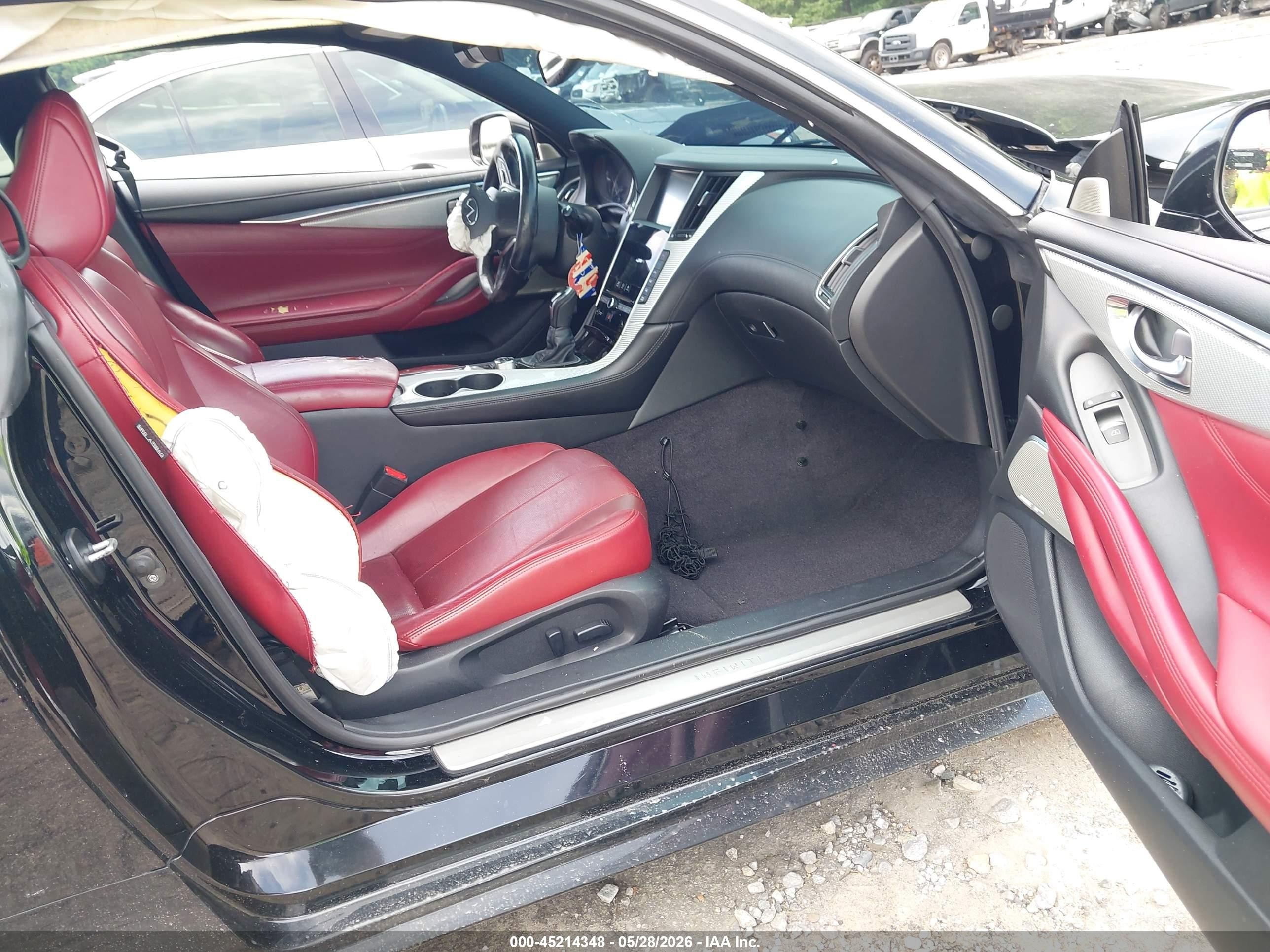 2018 Infiniti Q60 3.0t Red Sport 400 Black vin: JN1FV7EK4JM530872