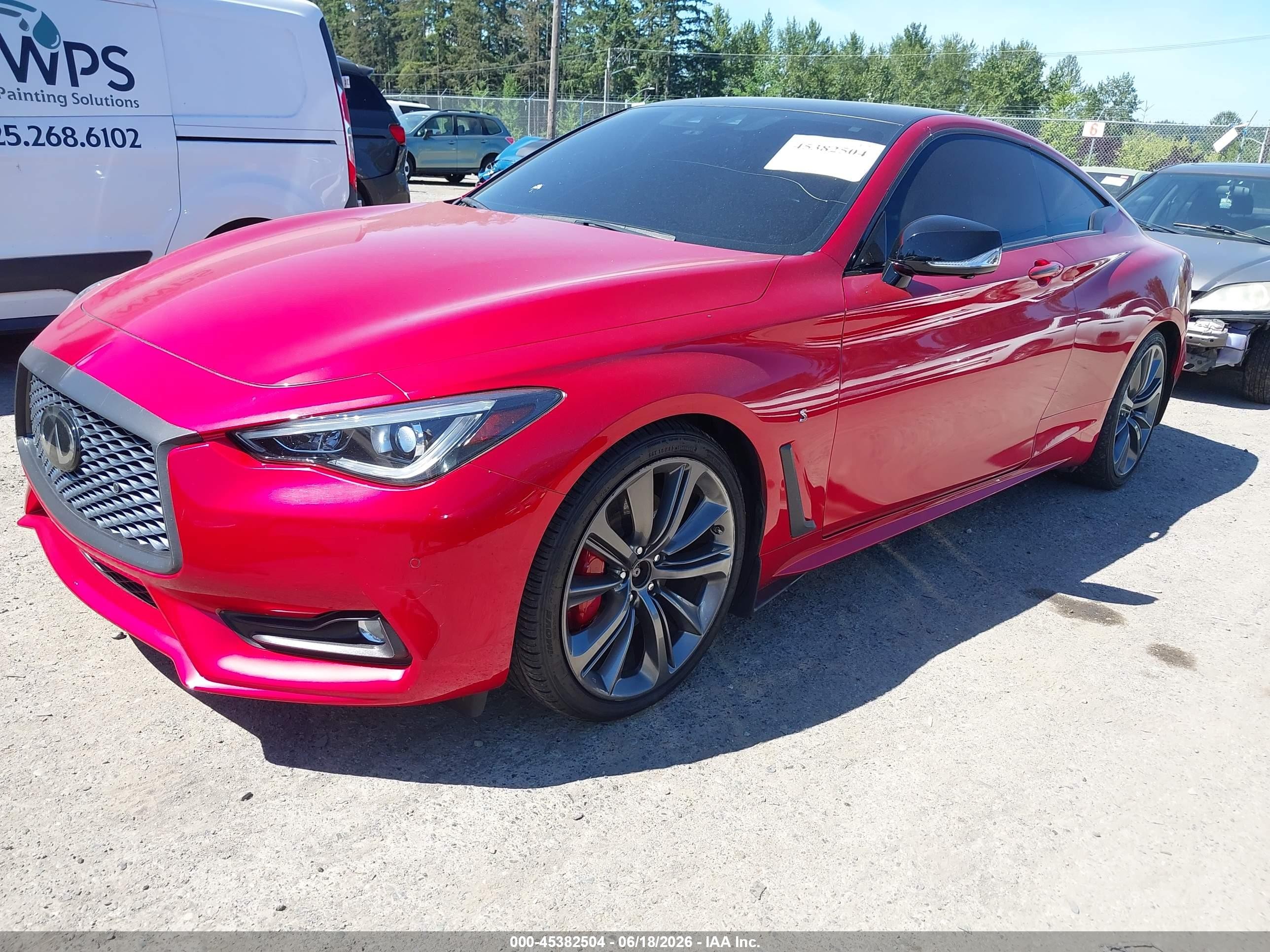 2020 Infiniti Q60 Red Sport 400 Awd Red vin: JN1FV7EL0LM460038